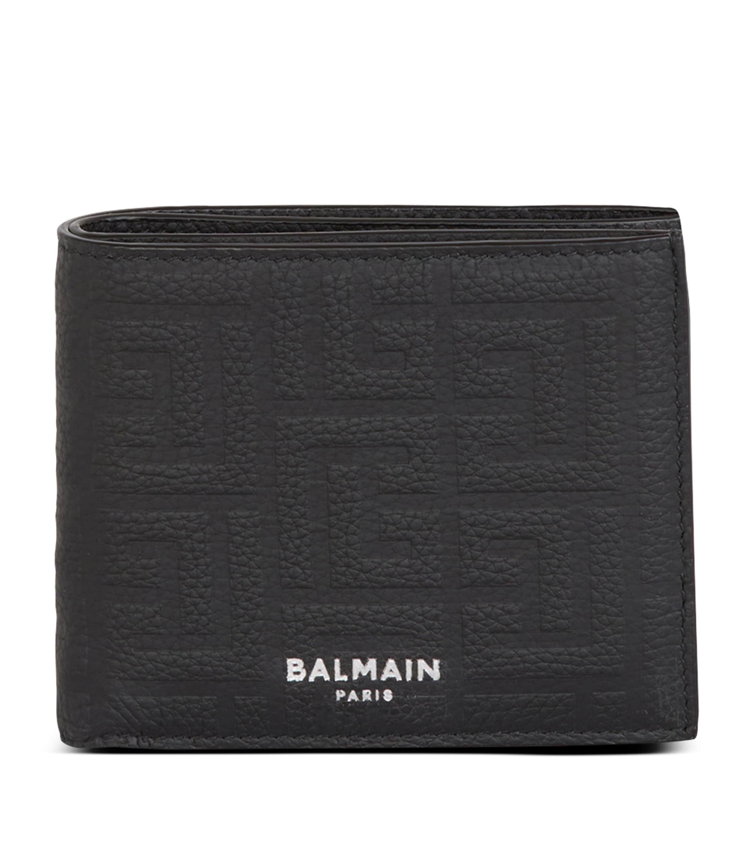 Balmain Calfskin Bi-Fold Wallet Noir Image 1