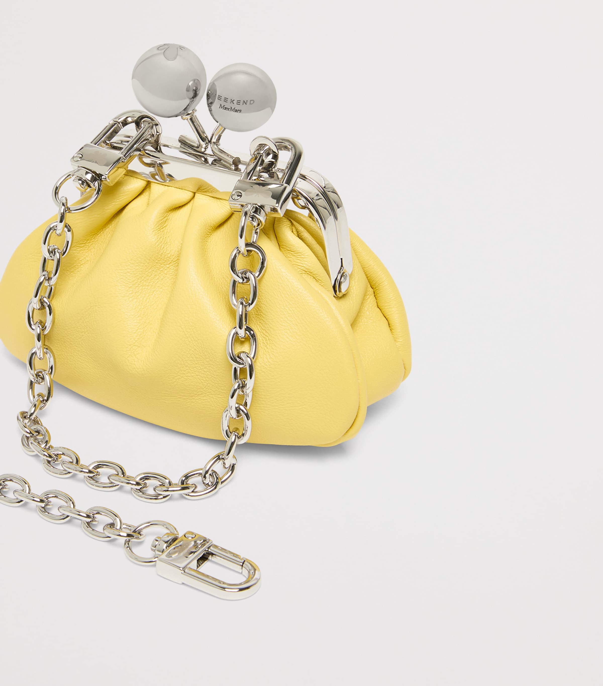 Weekend Max Mara Leather Pasticcino Bag Charm Yellow Image 3