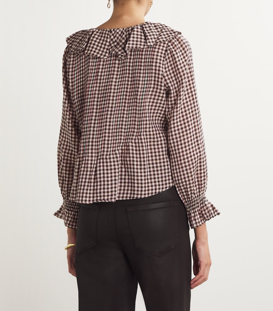 Organic Cotton Ruffled Hardy Blouse DELPHINE PLAID Image 4
