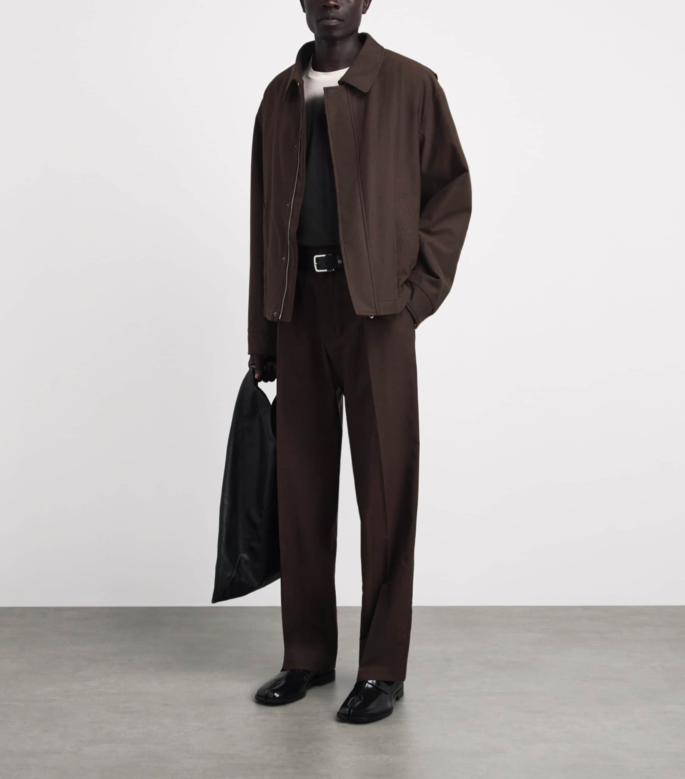 MM6 Maison Margiela Mens Virgin Wool-Cotton Field Jacket Brown Image 2