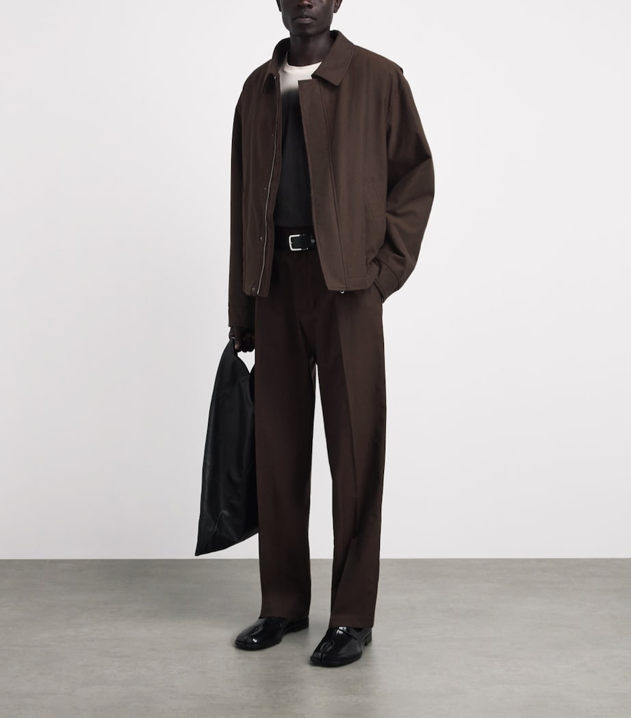 MM6 Maison Margiela Mens Virgin Wool-Cotton Field Jacket Brown Image 2