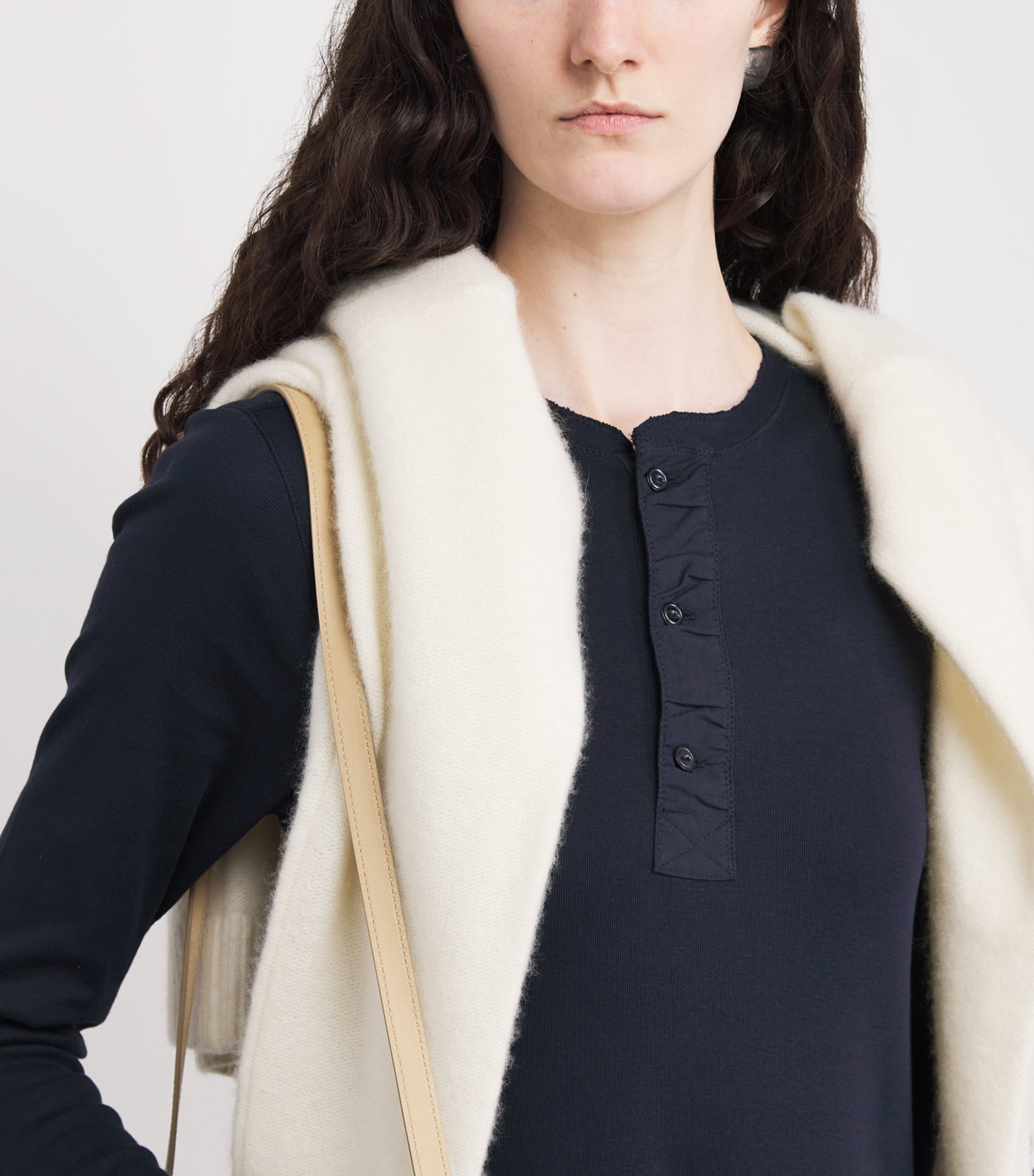 Cotton Henley Midi Dress AVIATOR NAVY Image 6