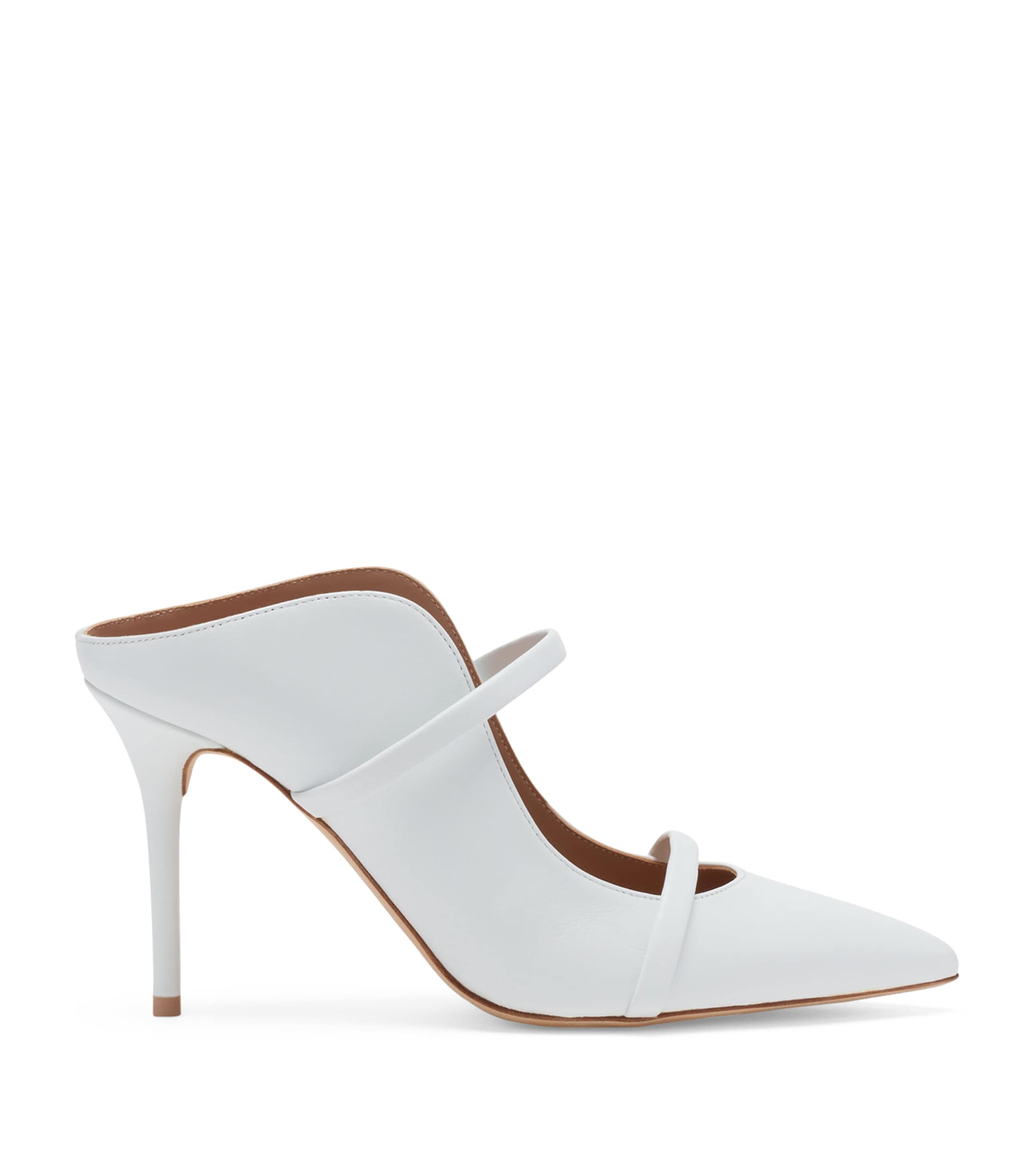 Malone Souliers Leather Maureen Mules 70 White Image 1