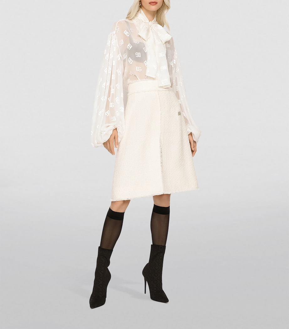 DG Millennials Pussybow Blouse W3789-VERY LIGHT CRE Image 3