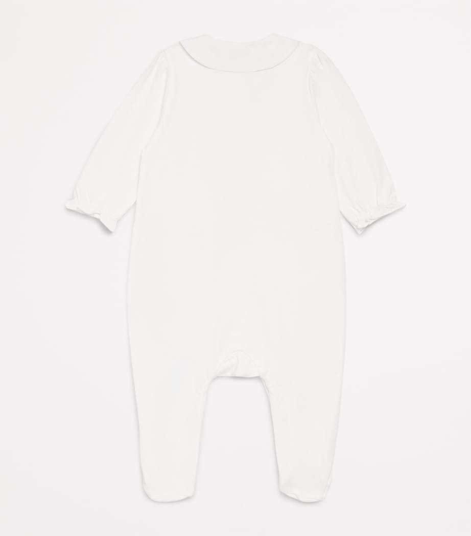 Cotton Embroidered All-In-One (0-24 Months) NACRE Image 2