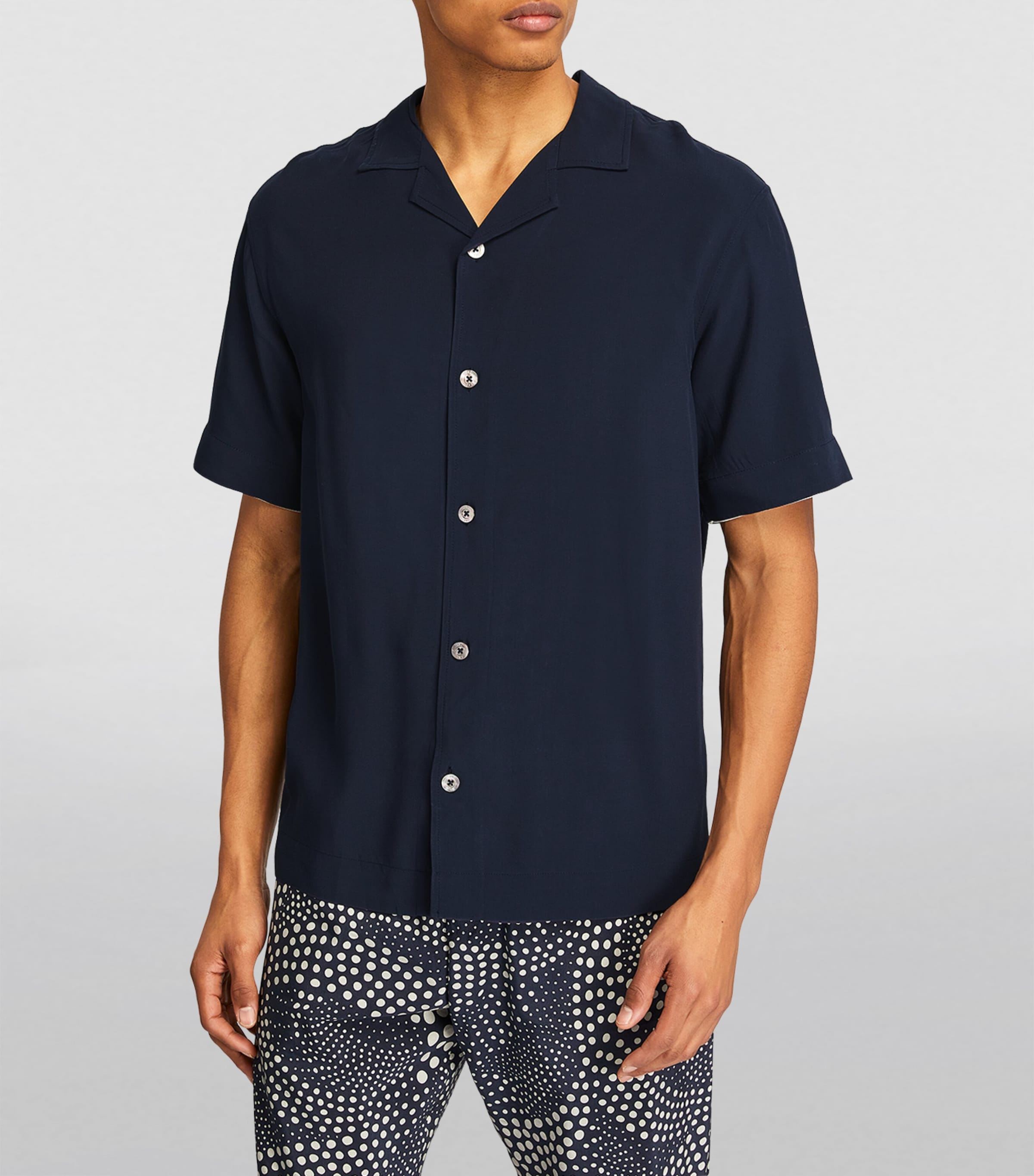 Short-Sleeved Shirt NAVY Image 3