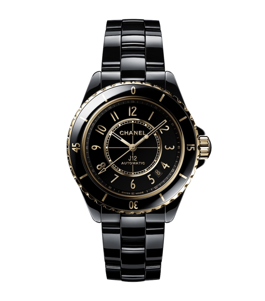 Ceramic and Yellow Gold J12 Watch 38mm BLACK Image 1