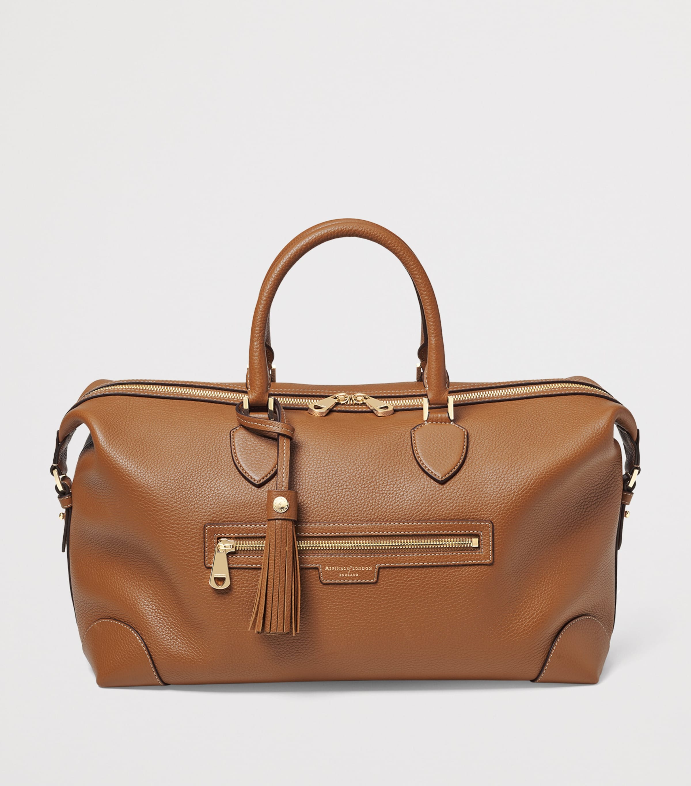 Leather Hudson Flight Bag TAN Image 2