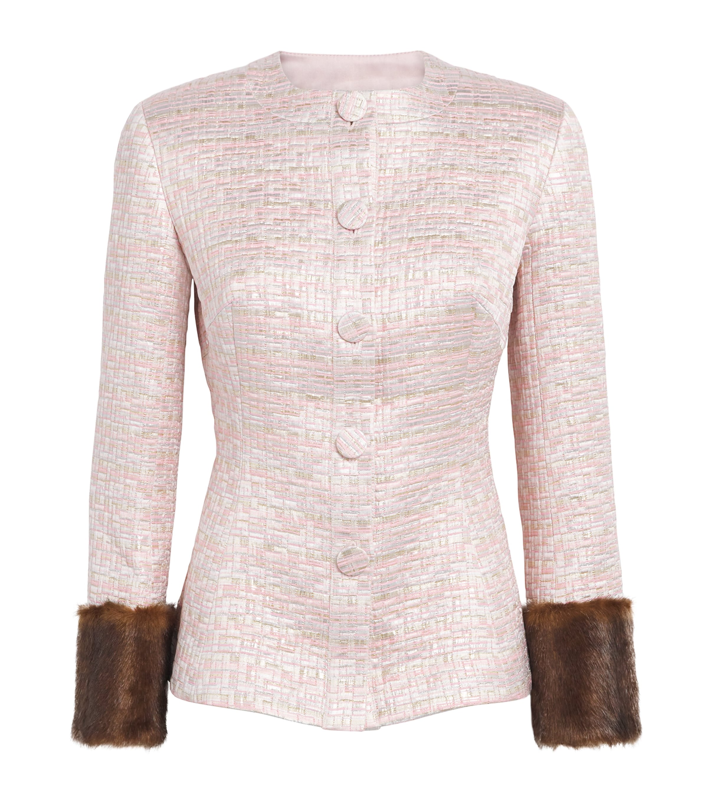 Huishan Zhang Tweed Nola Blazer