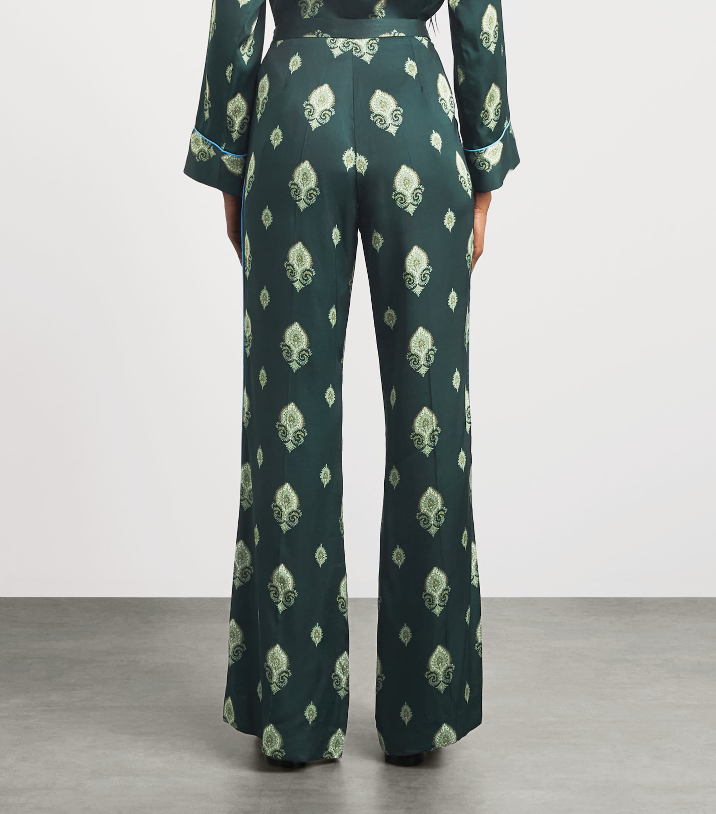Sandro Paris Womens Paisley Trousers Green Image 5
