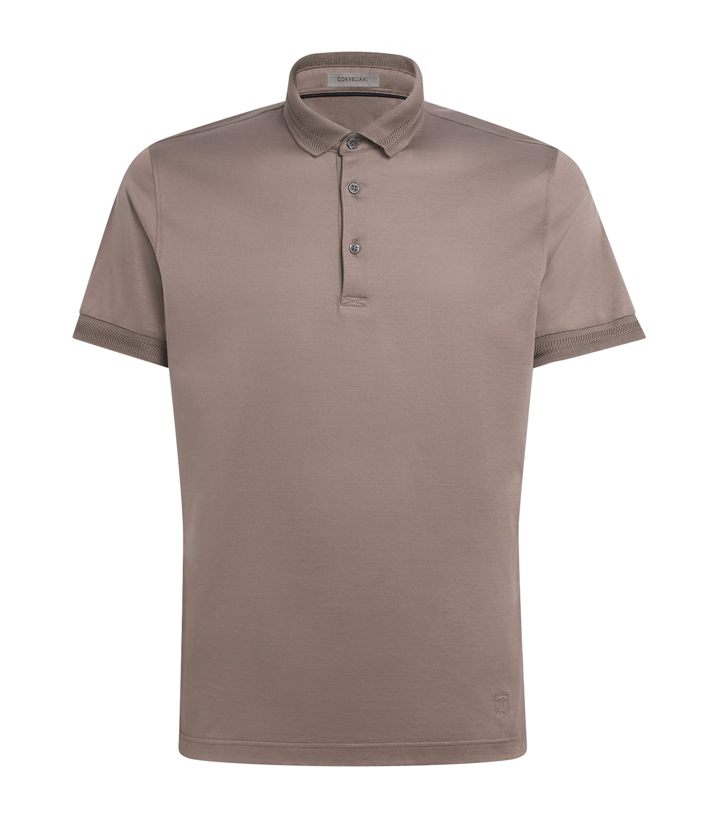 Corneliani Cotton Jersey Polo Shirt In Gray