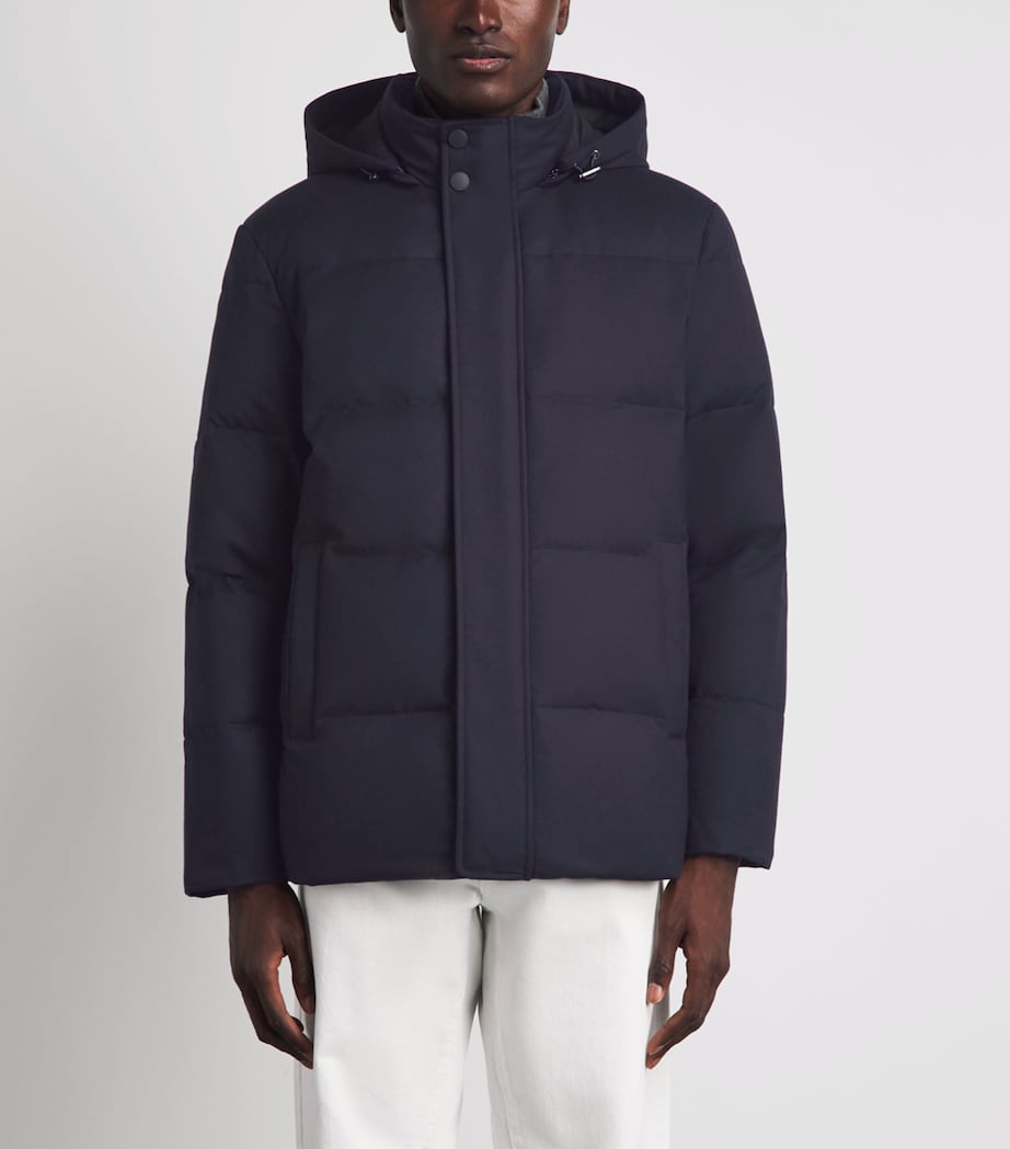 Canali Mens Wool Puffer Jacket Image 4