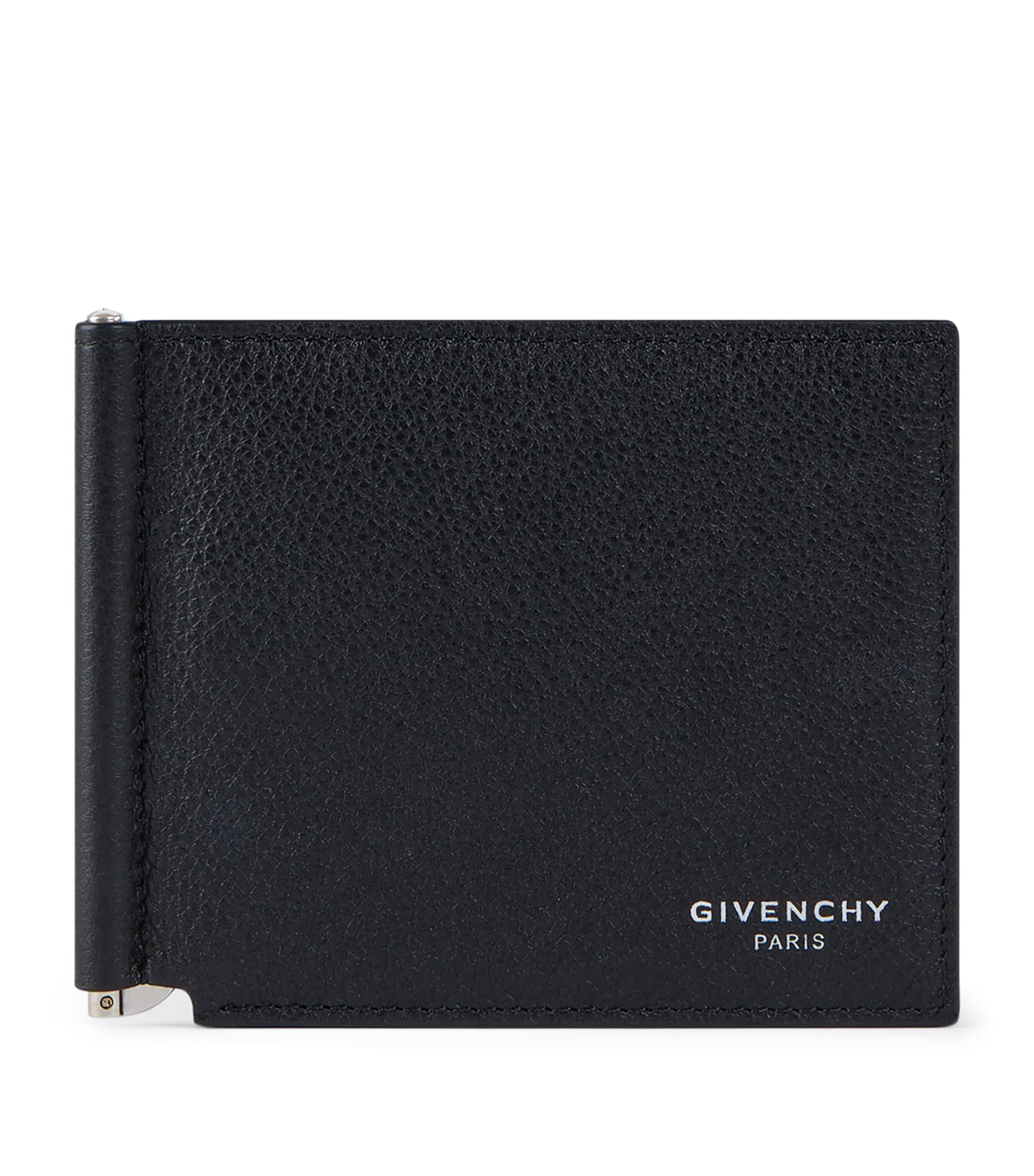 Givenchy Leather Clip Card Holder Black Image 1