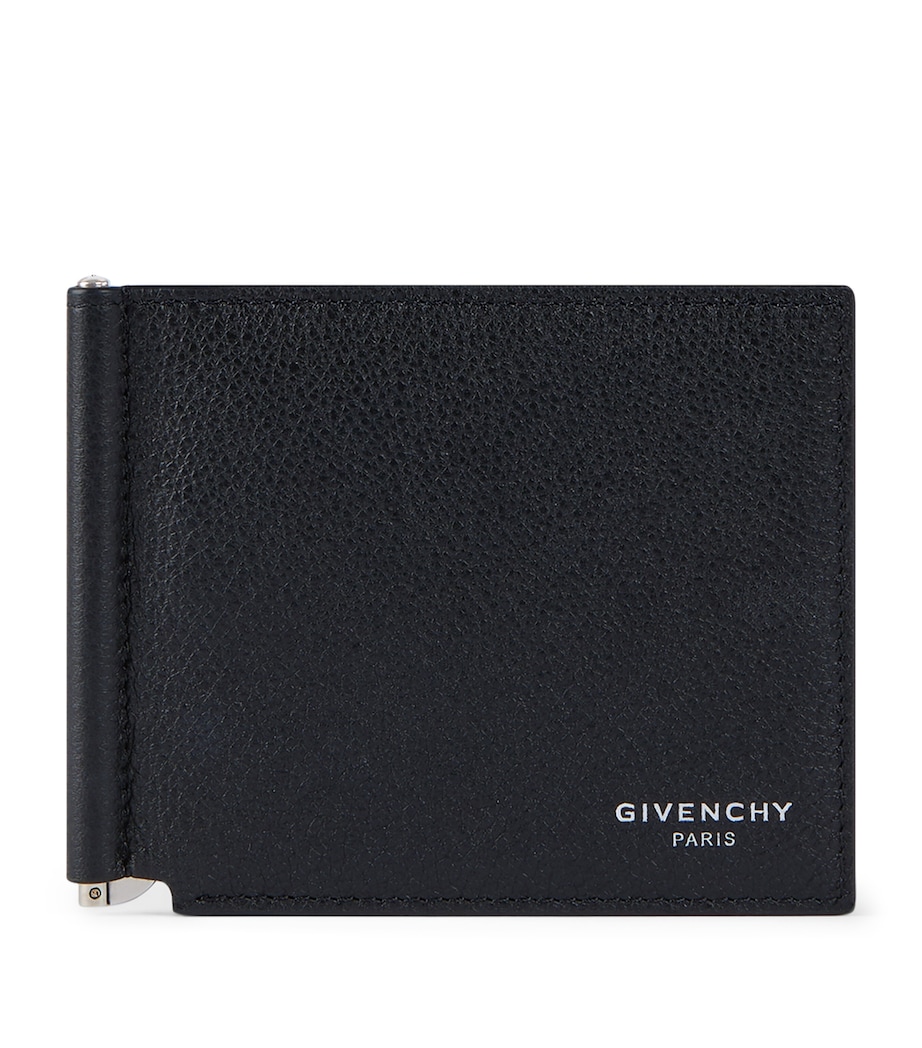 Givenchy Leather Clip Card Holder Black Image 1