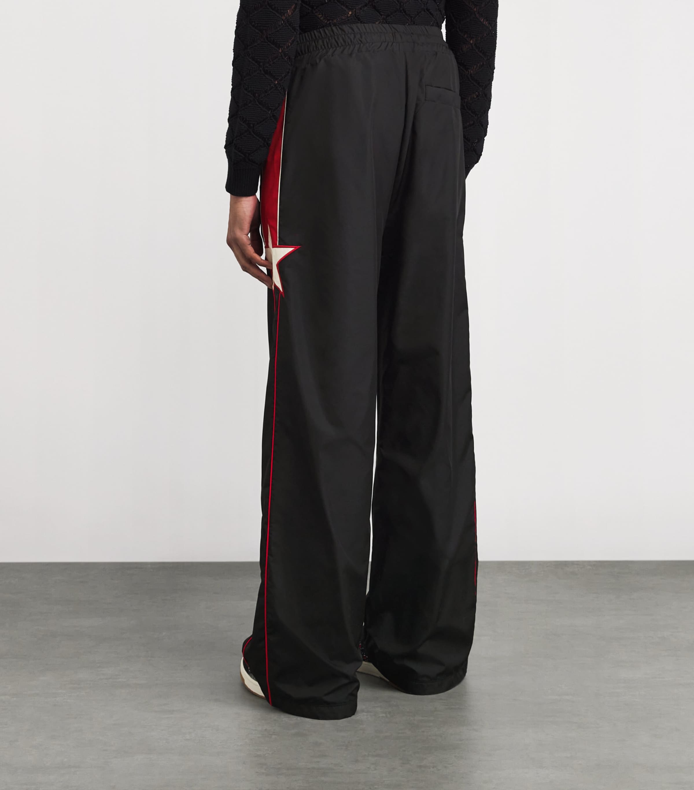 Printed Track Trousers BLACK Image 4