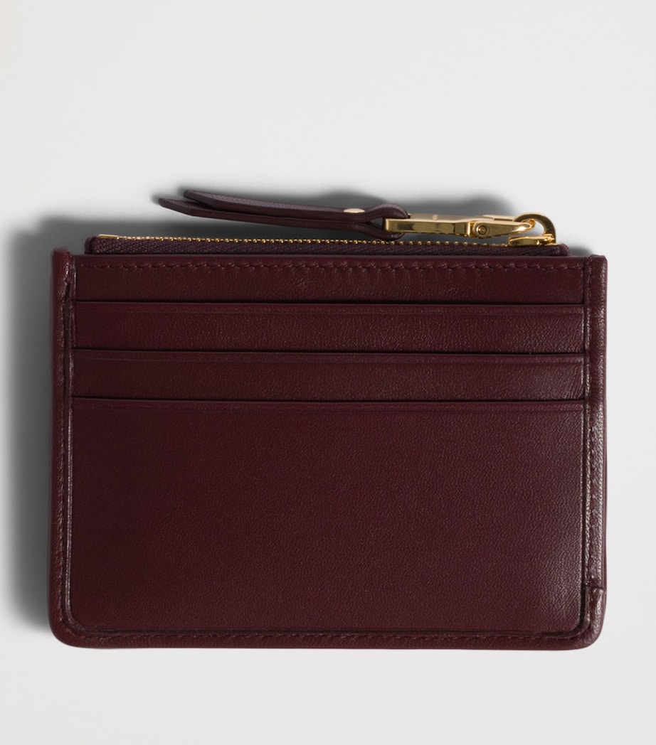 Leather Matelassé Zipped Card Holder F0007 Image 2