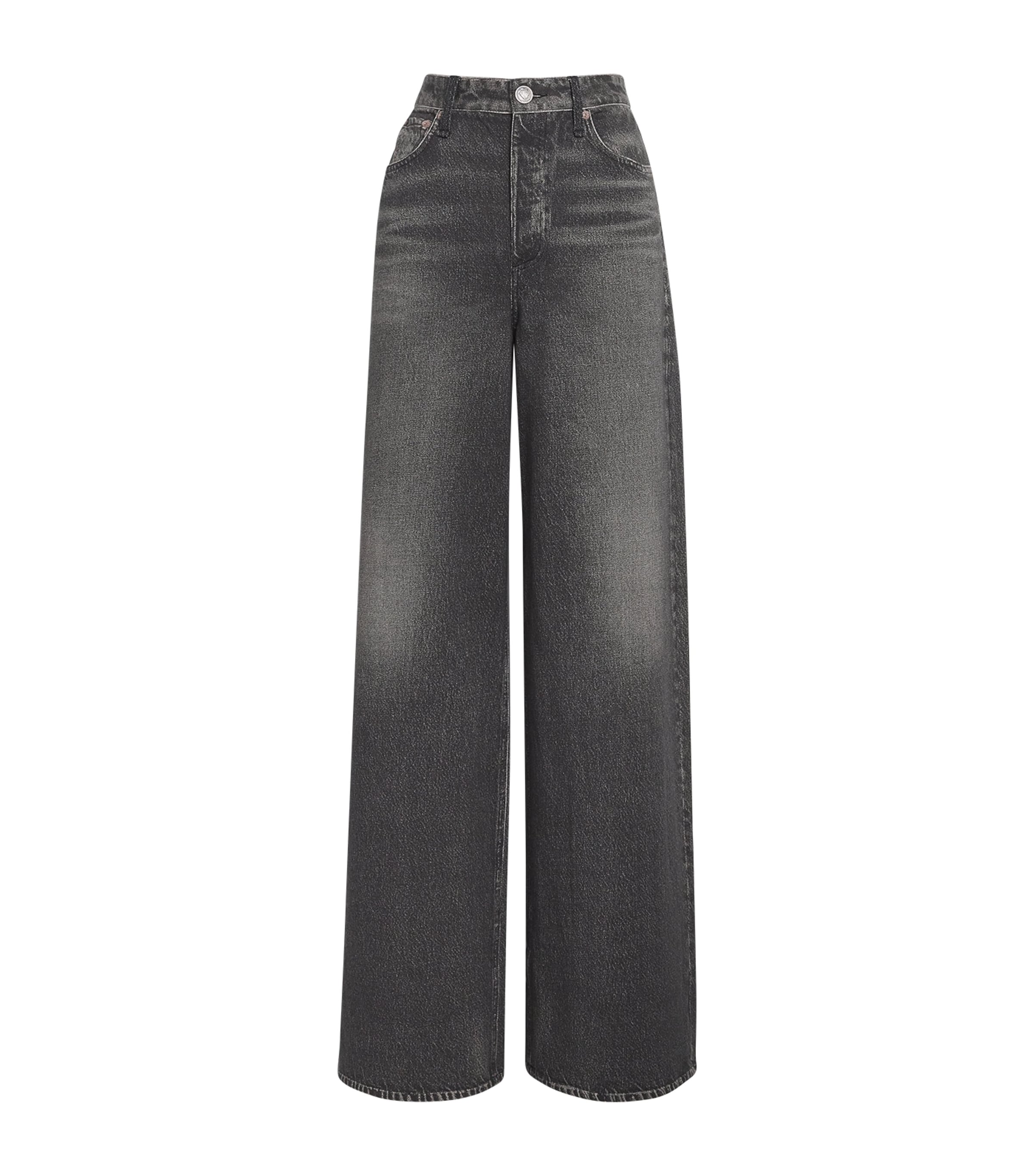 Rag & Bone Miramar Sofie Wide-leg Jeans In Black