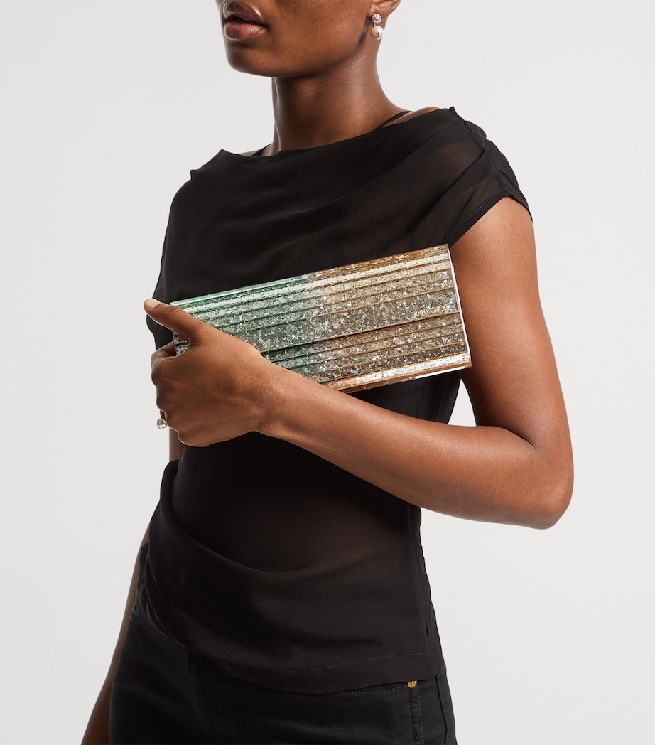 Sweetie Glitter Dégradé Clutch Bag LIGHT VERDE/GOLD Image 2