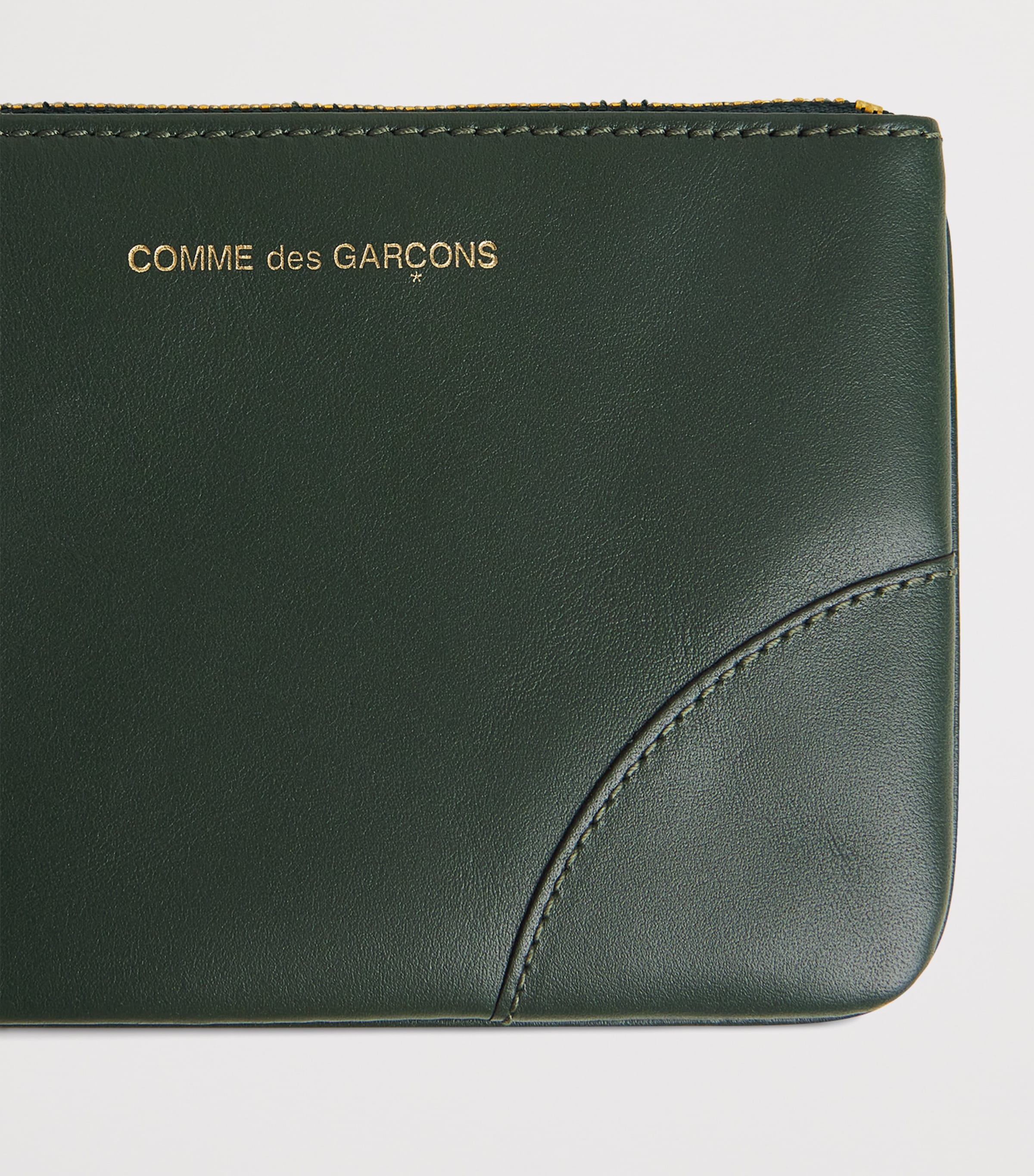 Comme Des Garçons Wallet Green Small Leather Pouch | Harrods US