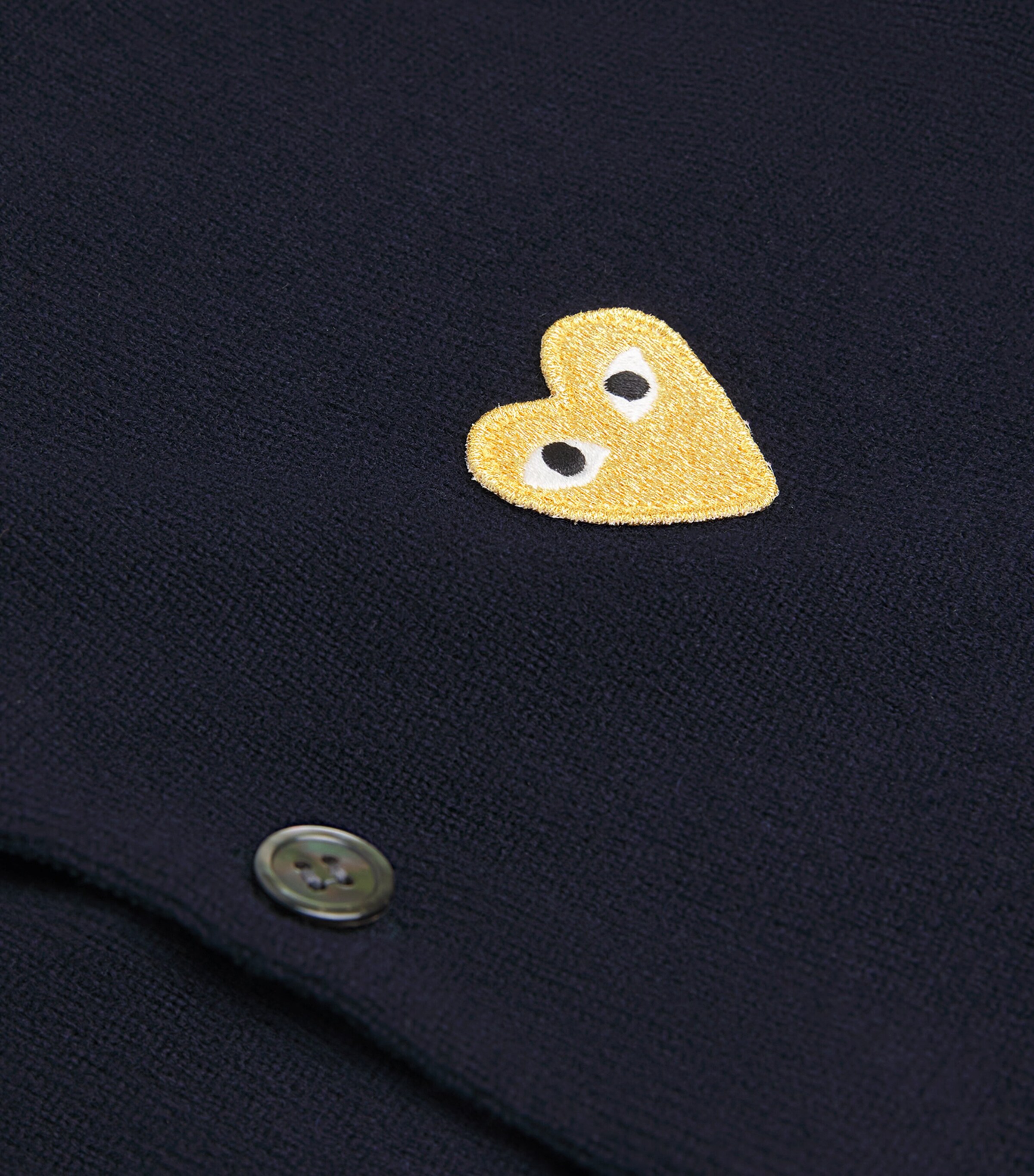 Comme Des Garçons Play Mens Wool Heart Cardigan Navy Image 5