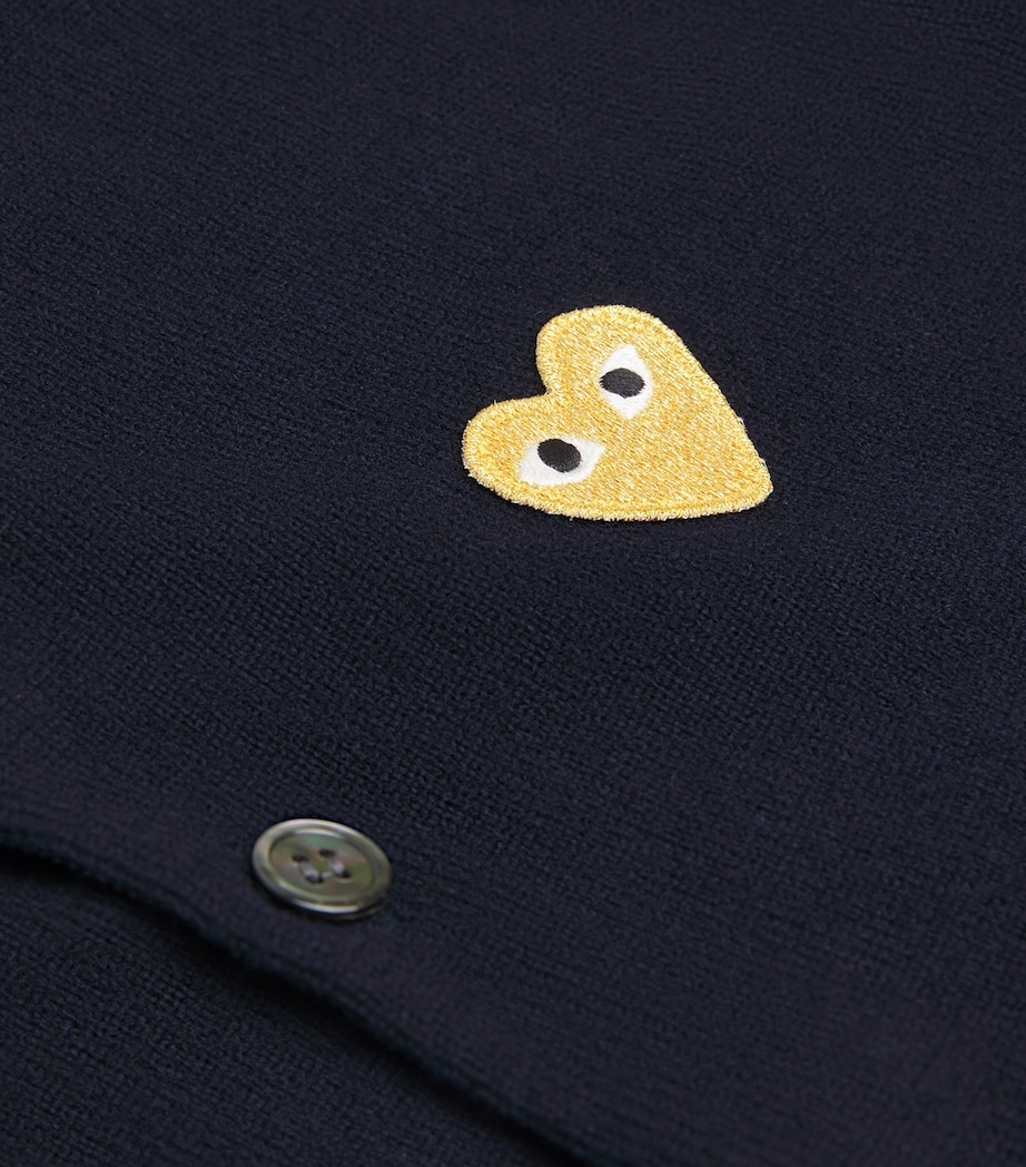 Wool Heart Cardigan NAVY Image 5