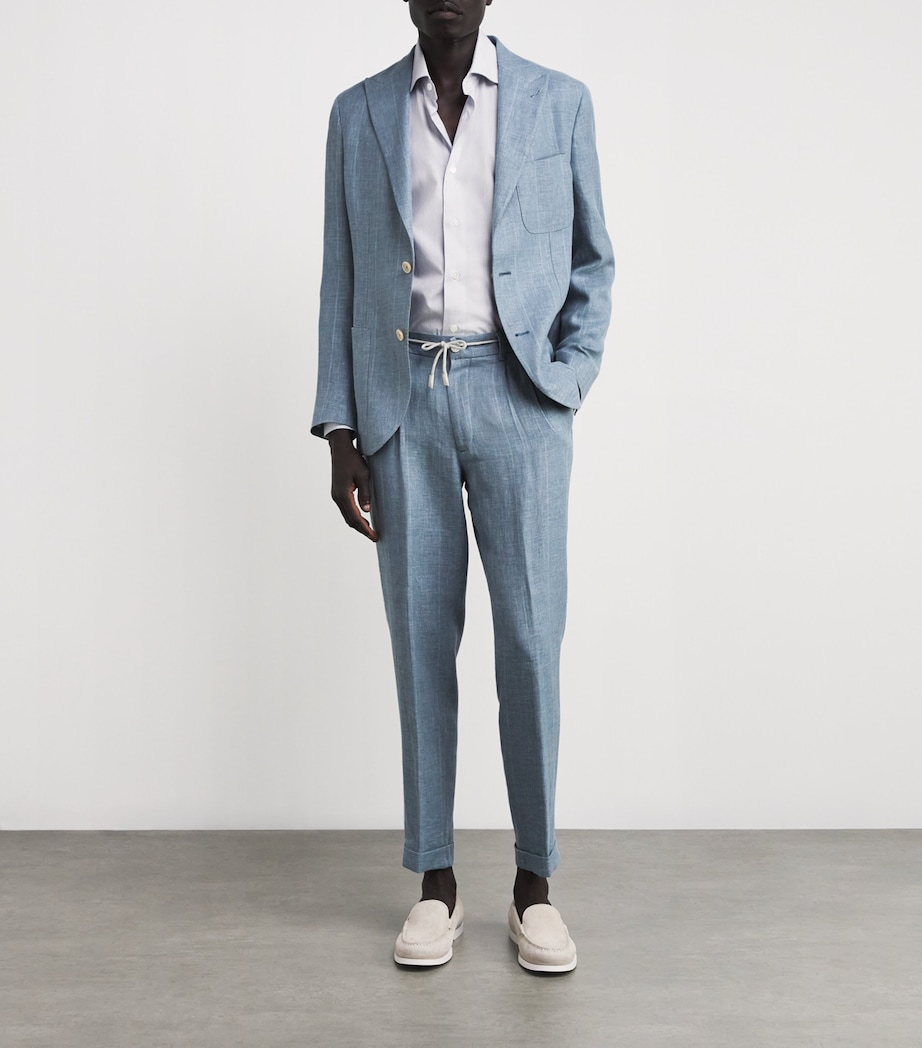 Cotton Stripe Shirt BLU Image 2
