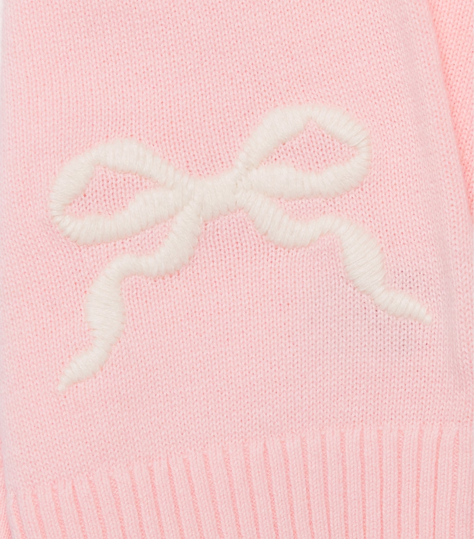 Harrods Cotton Bow Cardigan (0-18 Months) Pink Image 3