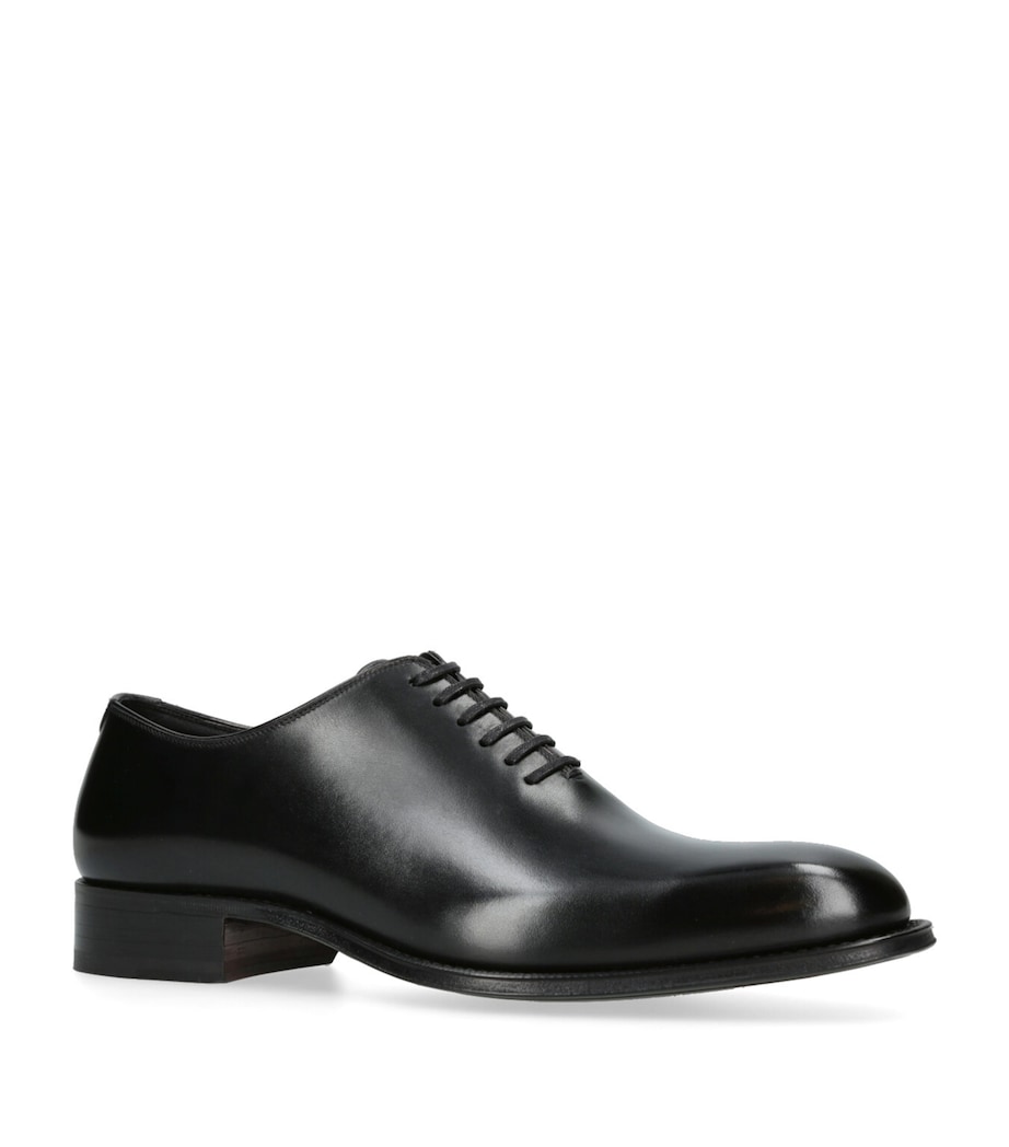 Leather Claydon Oxford Shoes BLACK Image 3