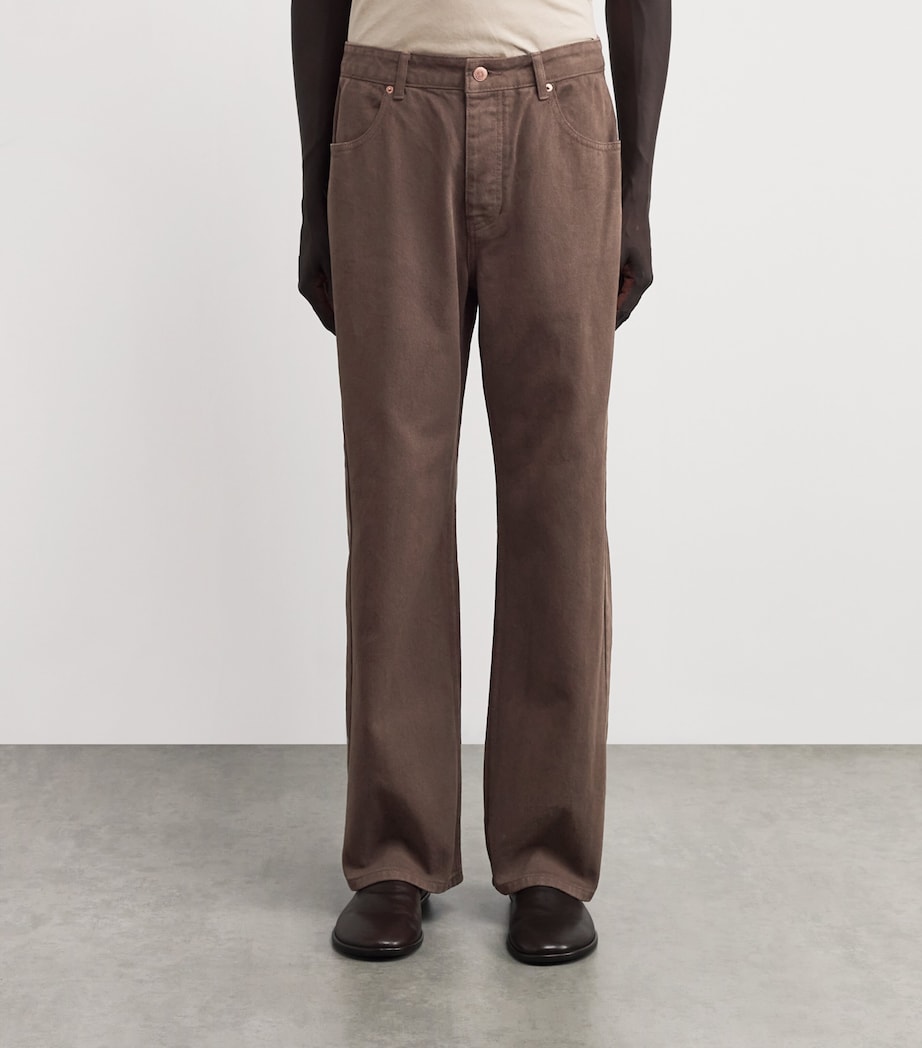 Curved Seam Jeans BROWN Image 3