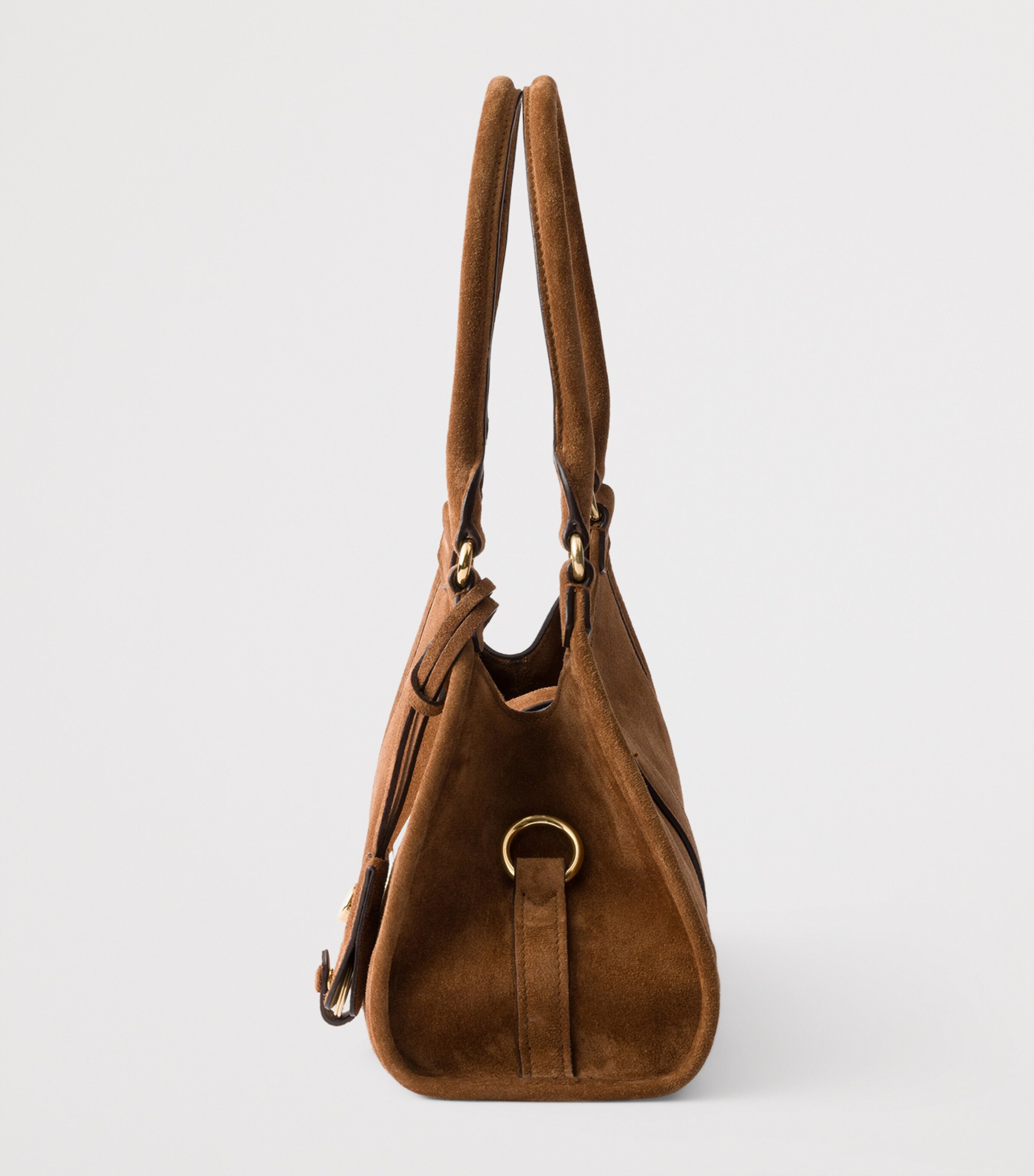 Prada Medium Suede Tote Bag Image 7