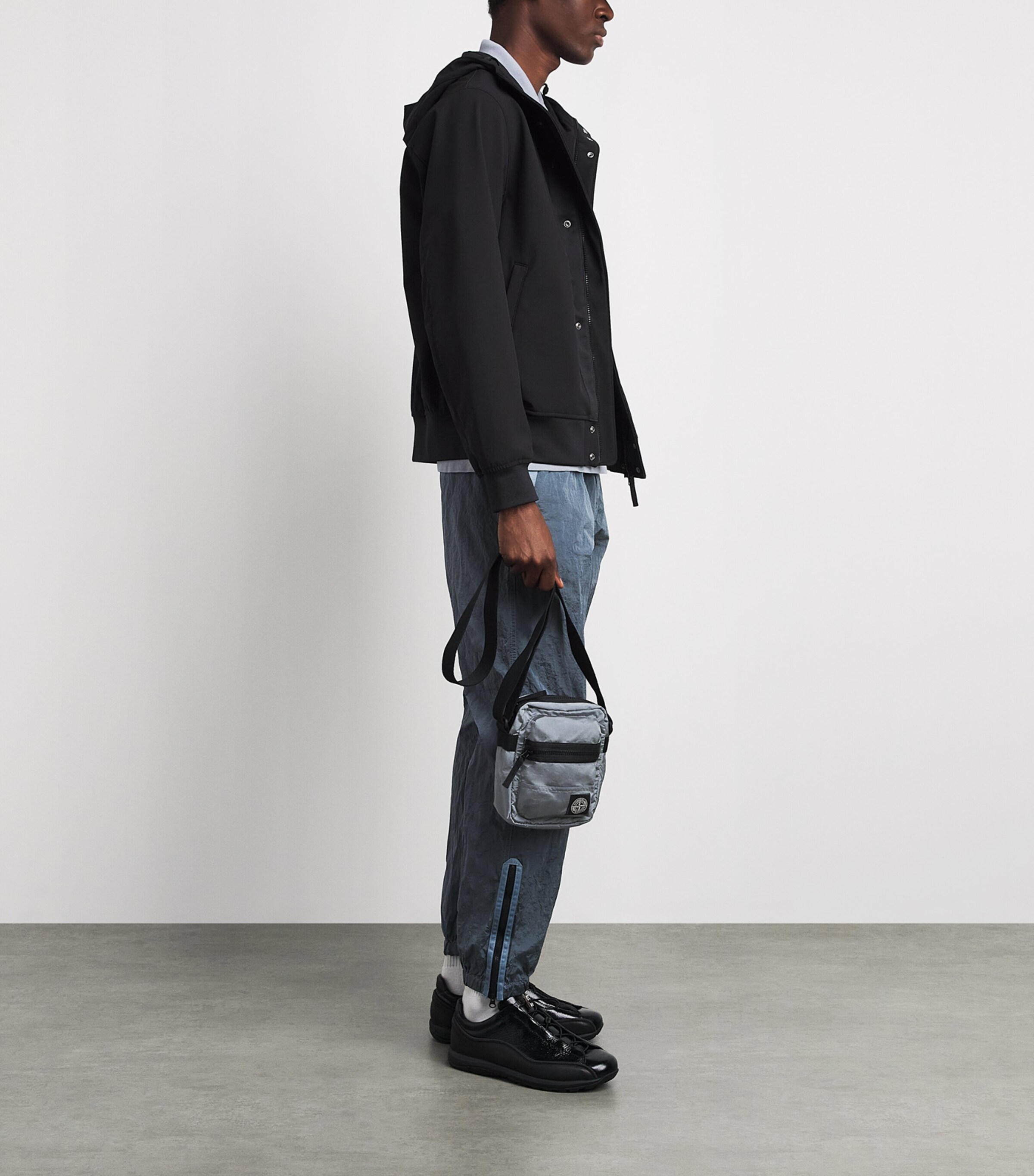 Stone Island Coated-Nylon Logo Cross-Body Bag Image 4