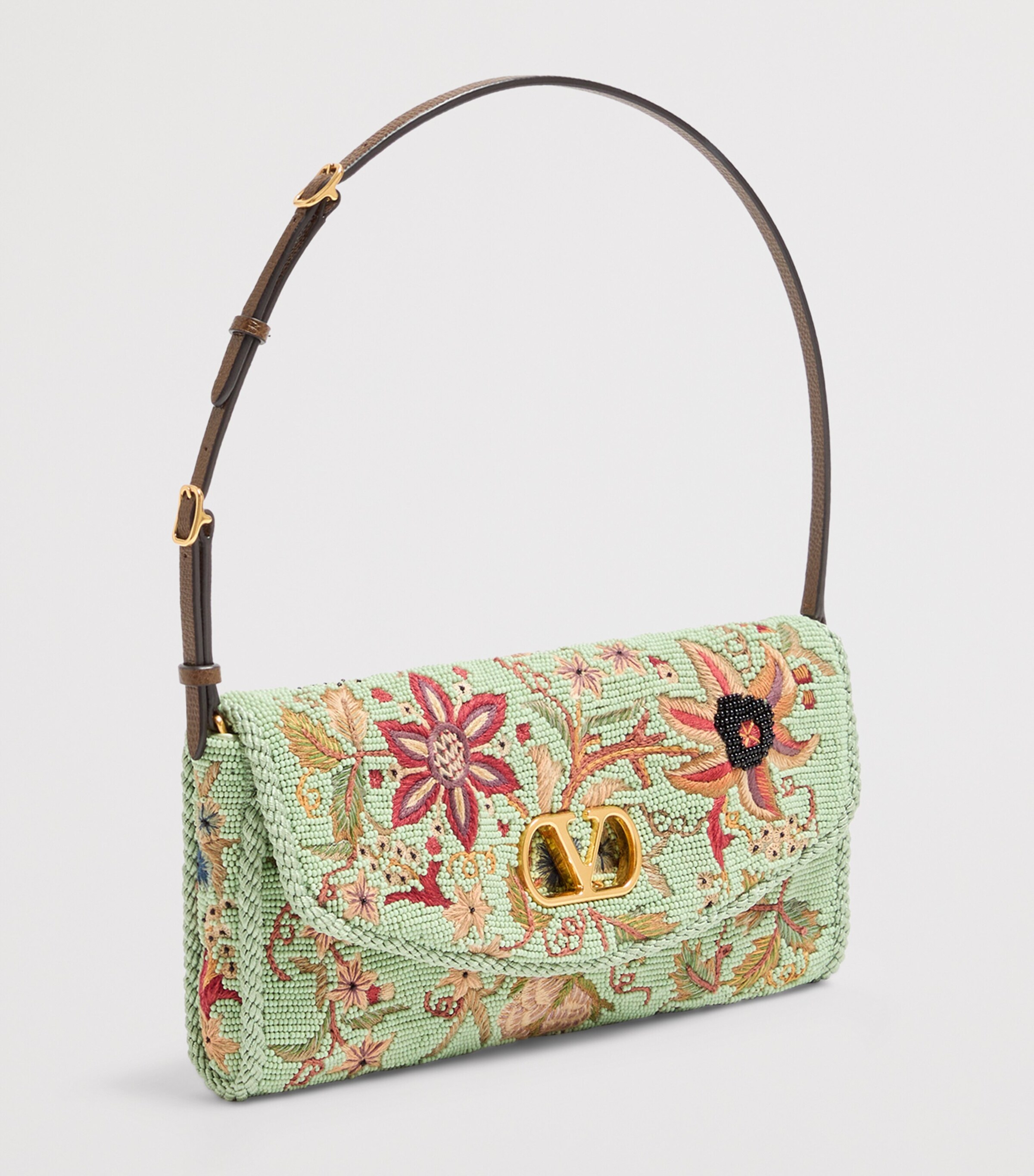Valentino Garavani Small Embroidered DeVain Shoulder Bag Image 2