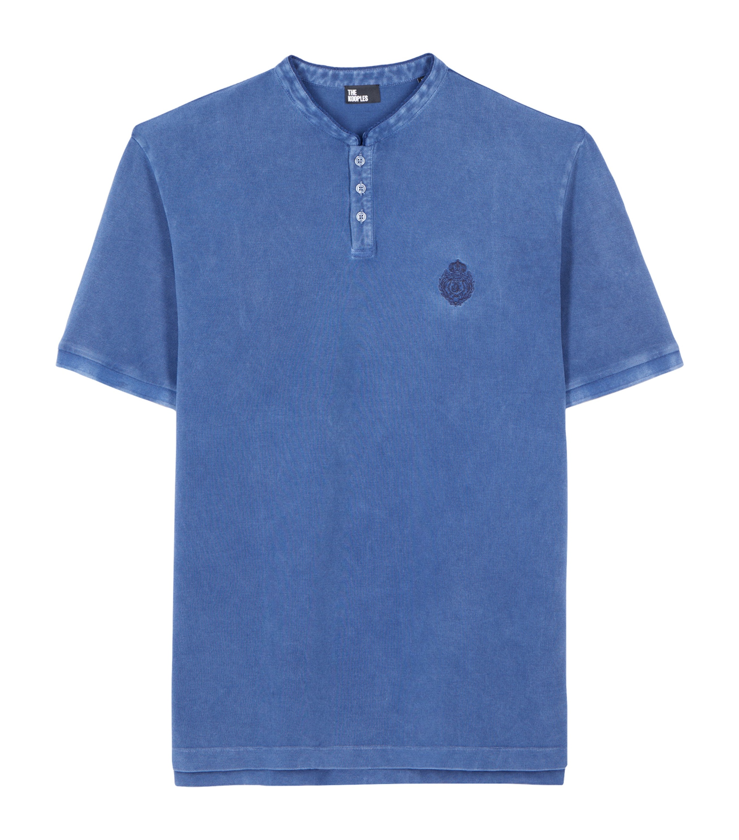 Shop The Kooples Cotton Piqué Polo Shirt In Blue