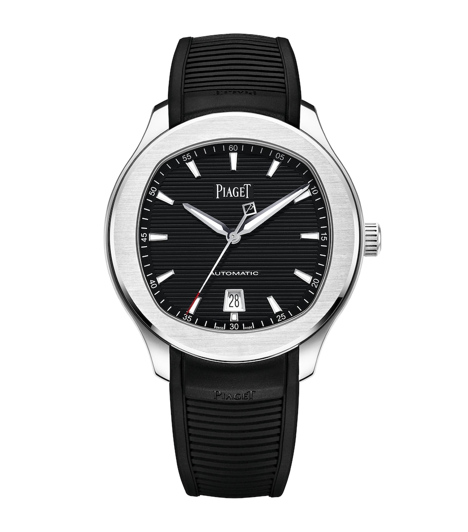 Stainless Steel Polo Date Watch 42mm BLACK Image 1