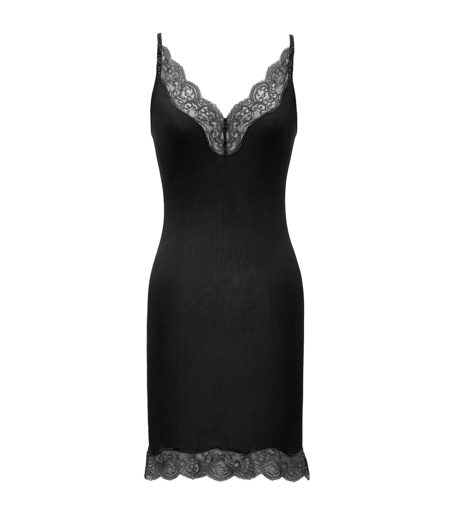 Saint Laurent Womens Silk Lace Mini Dress Image 1