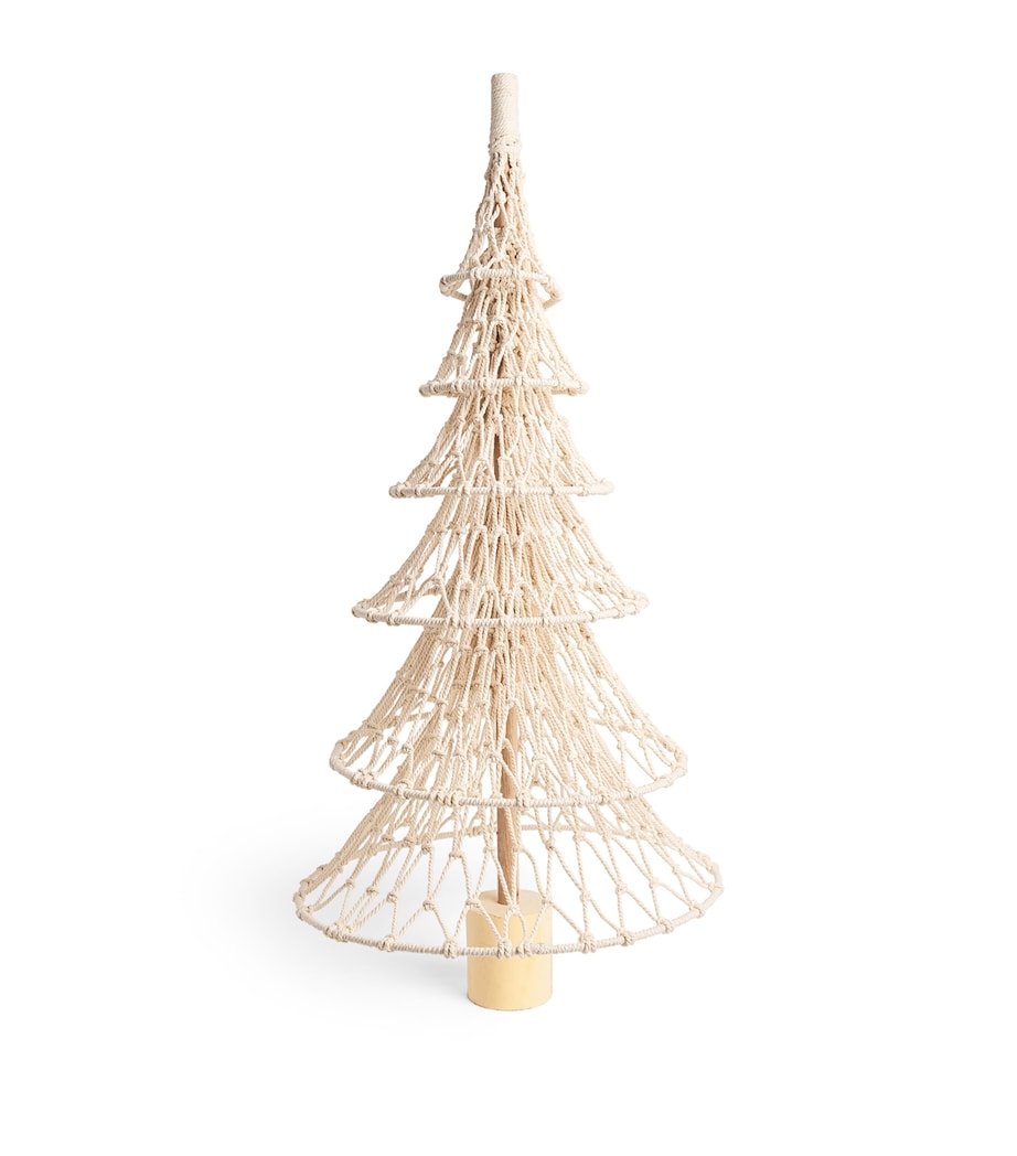 Harrods Woven Christmas Tree (3.5ft) Beige Image 1