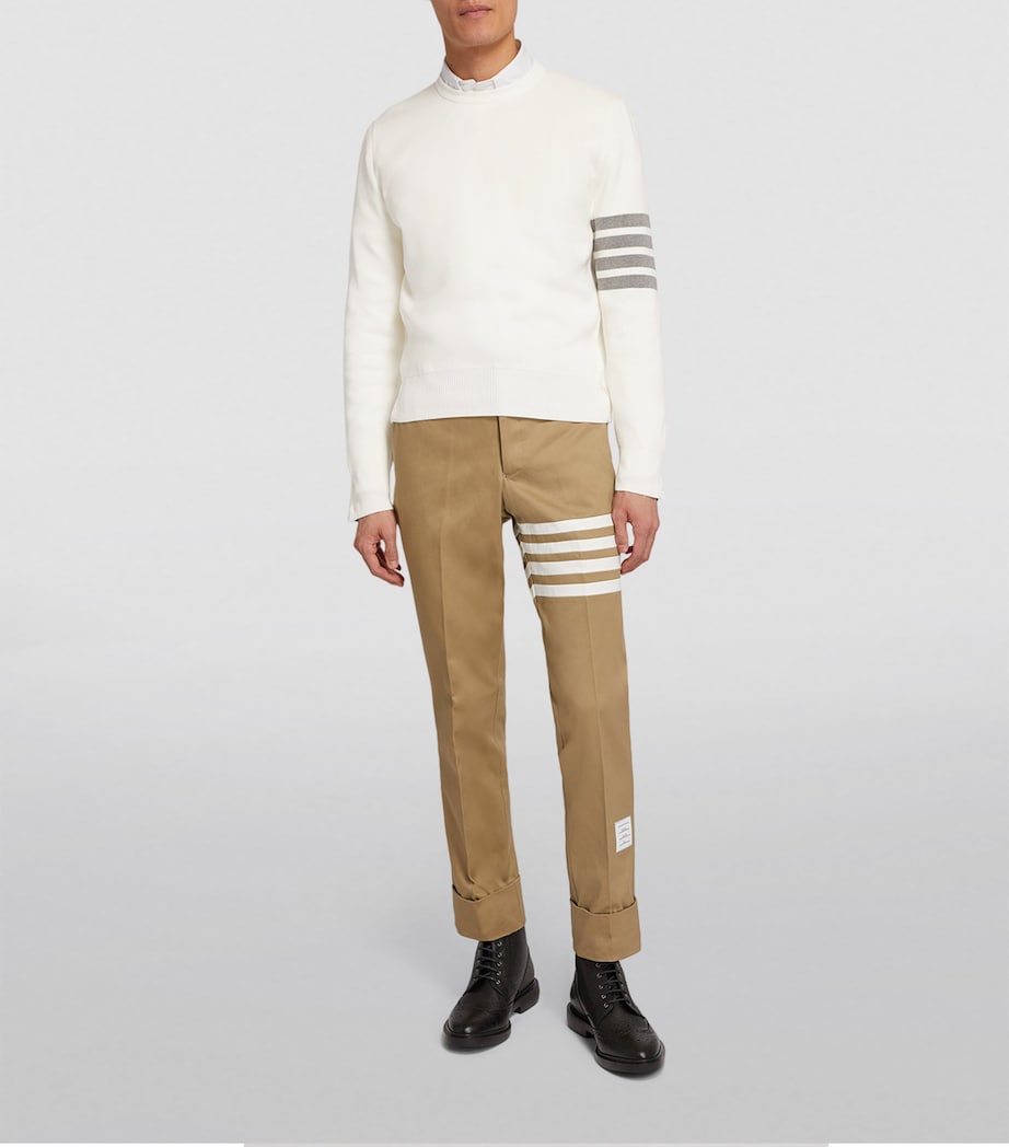 4-Bar Stripe Sweater WHITE Image 2