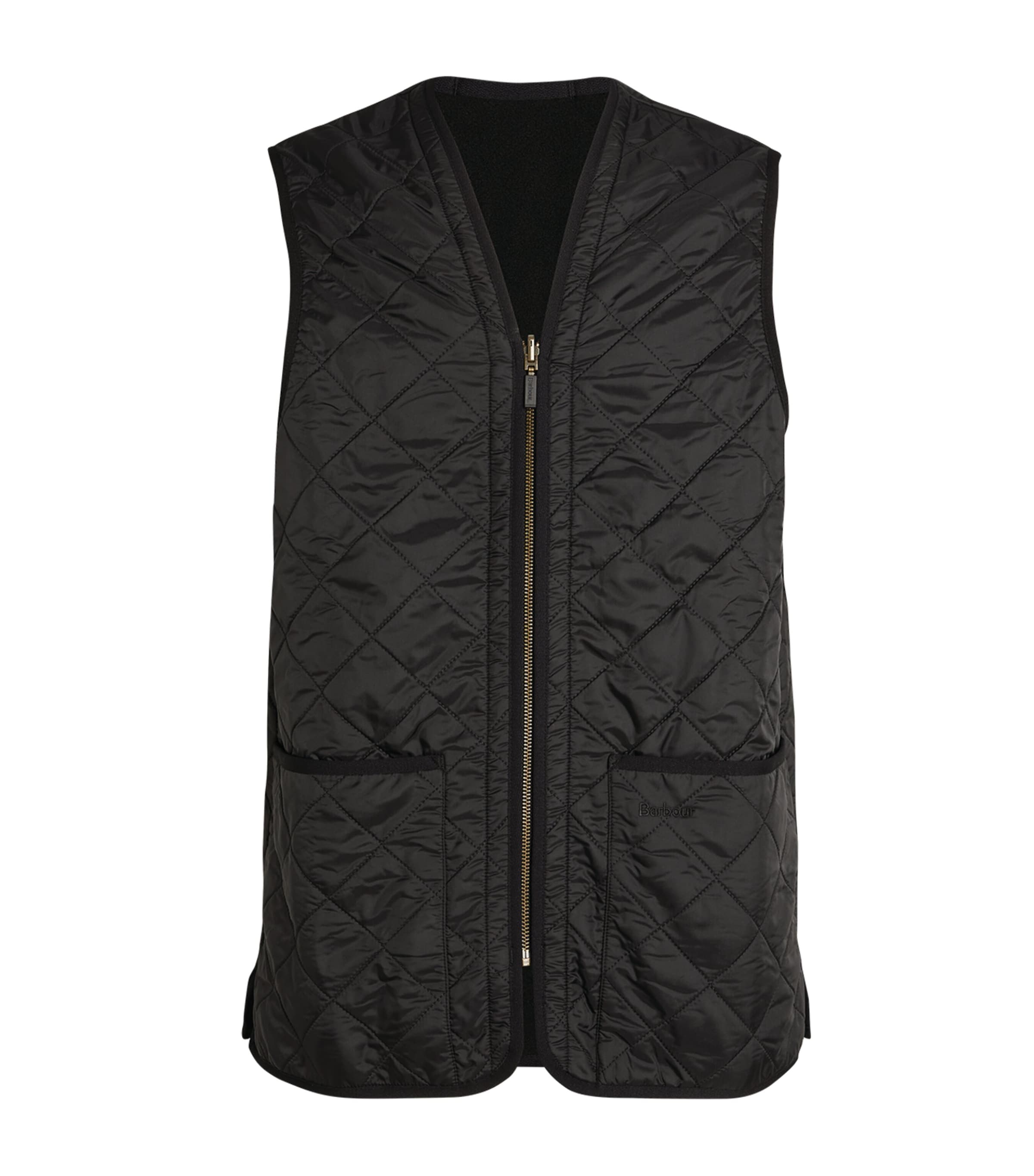 Shop Barbour Polarquilt Zip-in Liner Gilet In Black