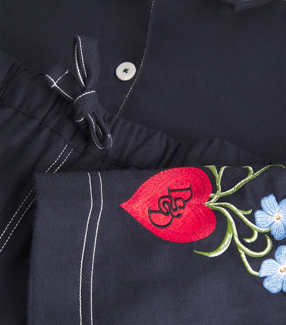 Cotton Primavera Pyjama Set NAVY Image 5