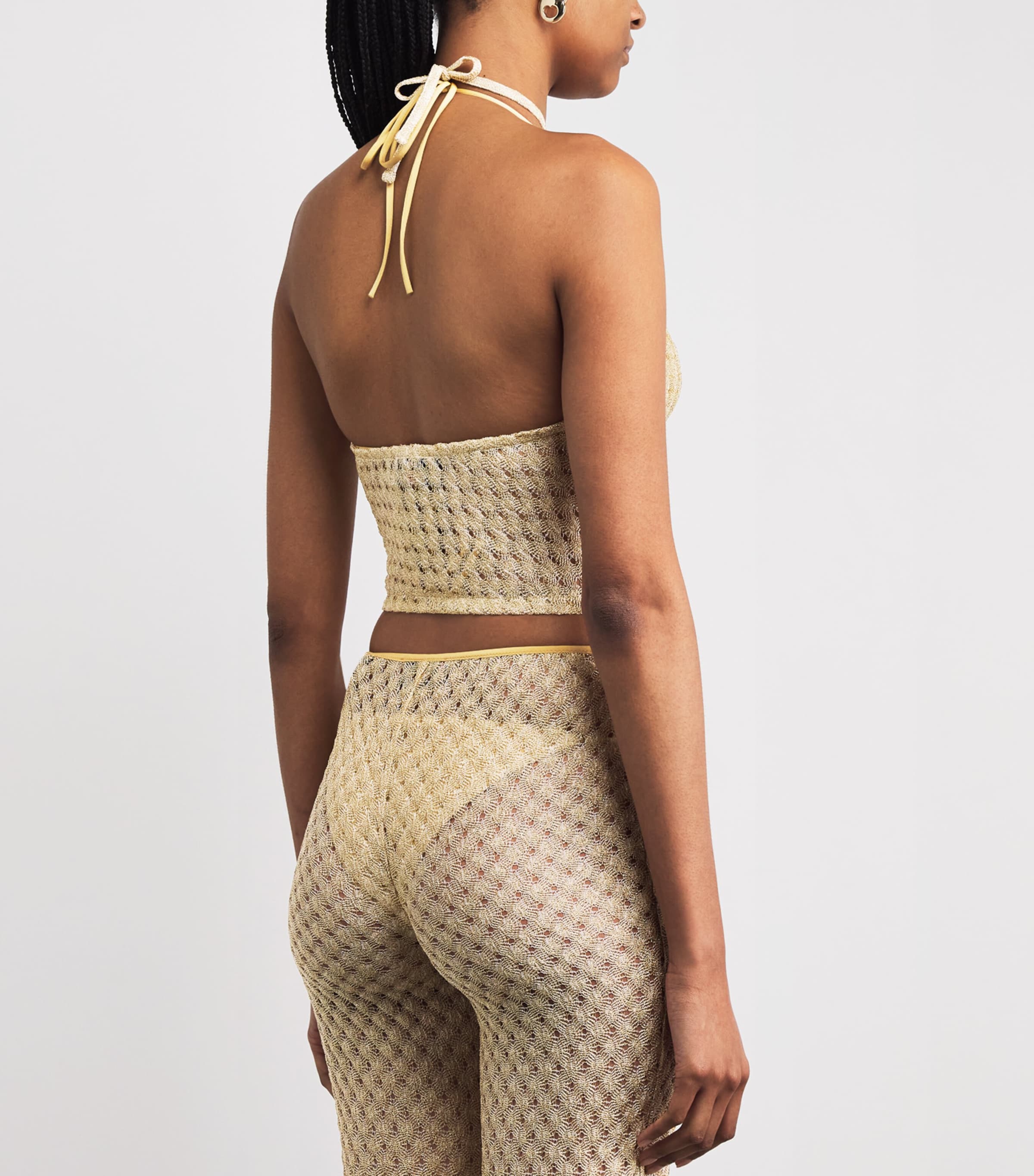 Metallic Halter Top S10BYGOLD Image 4