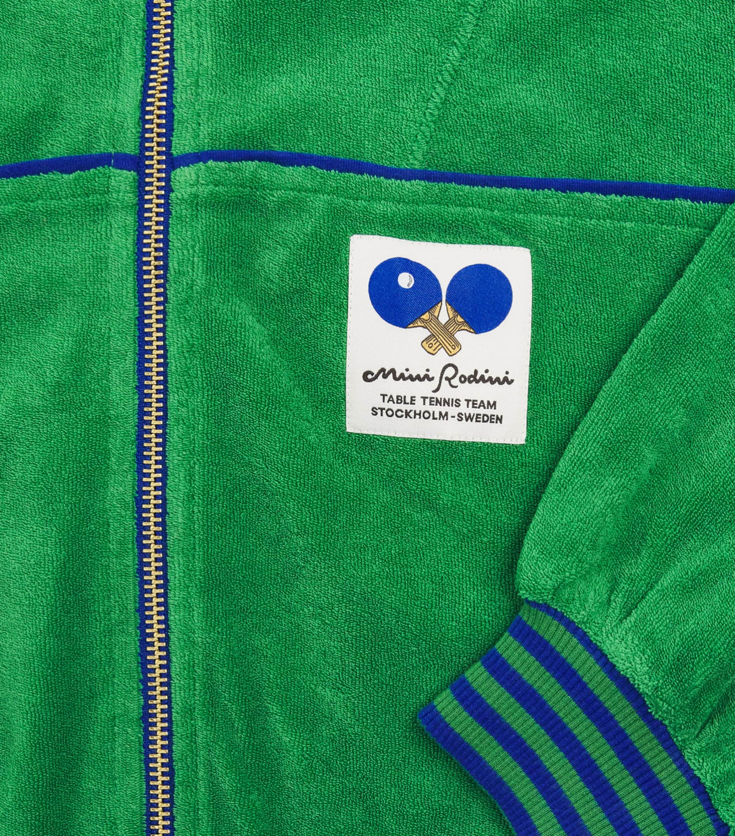 Mini Rodini Cotton Terry Table Tennis Patch Cardigan (3-11 Years) Image 3