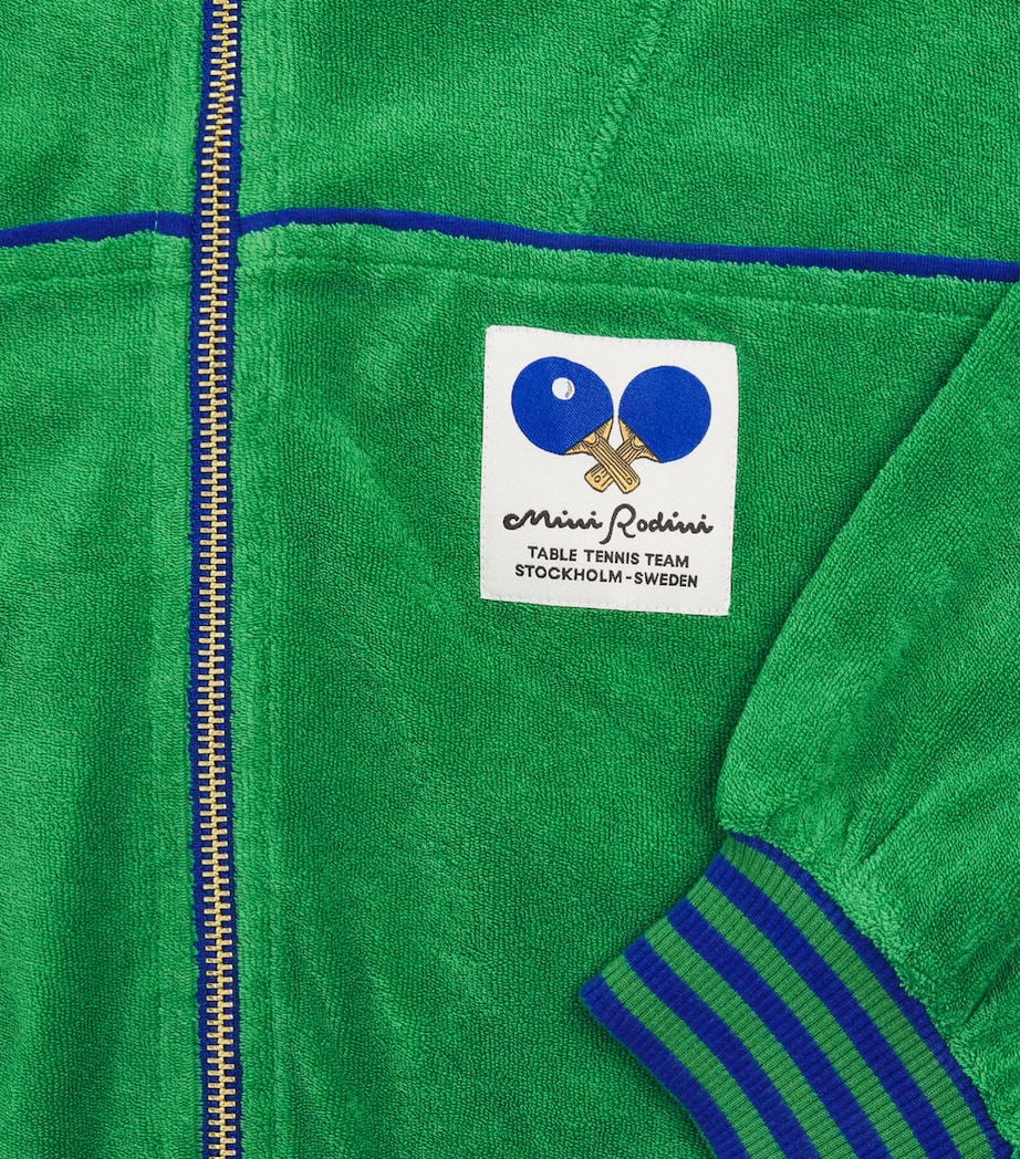 Mini Rodini Cotton Terry Table Tennis Patch Cardigan (3-11 Years) Image 3
