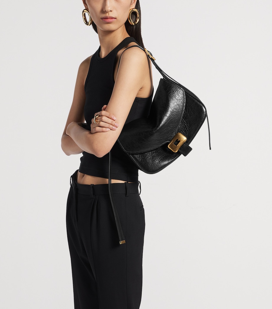 Balenciaga Womens Lambskin Clicca Shoulder Bag Image 4