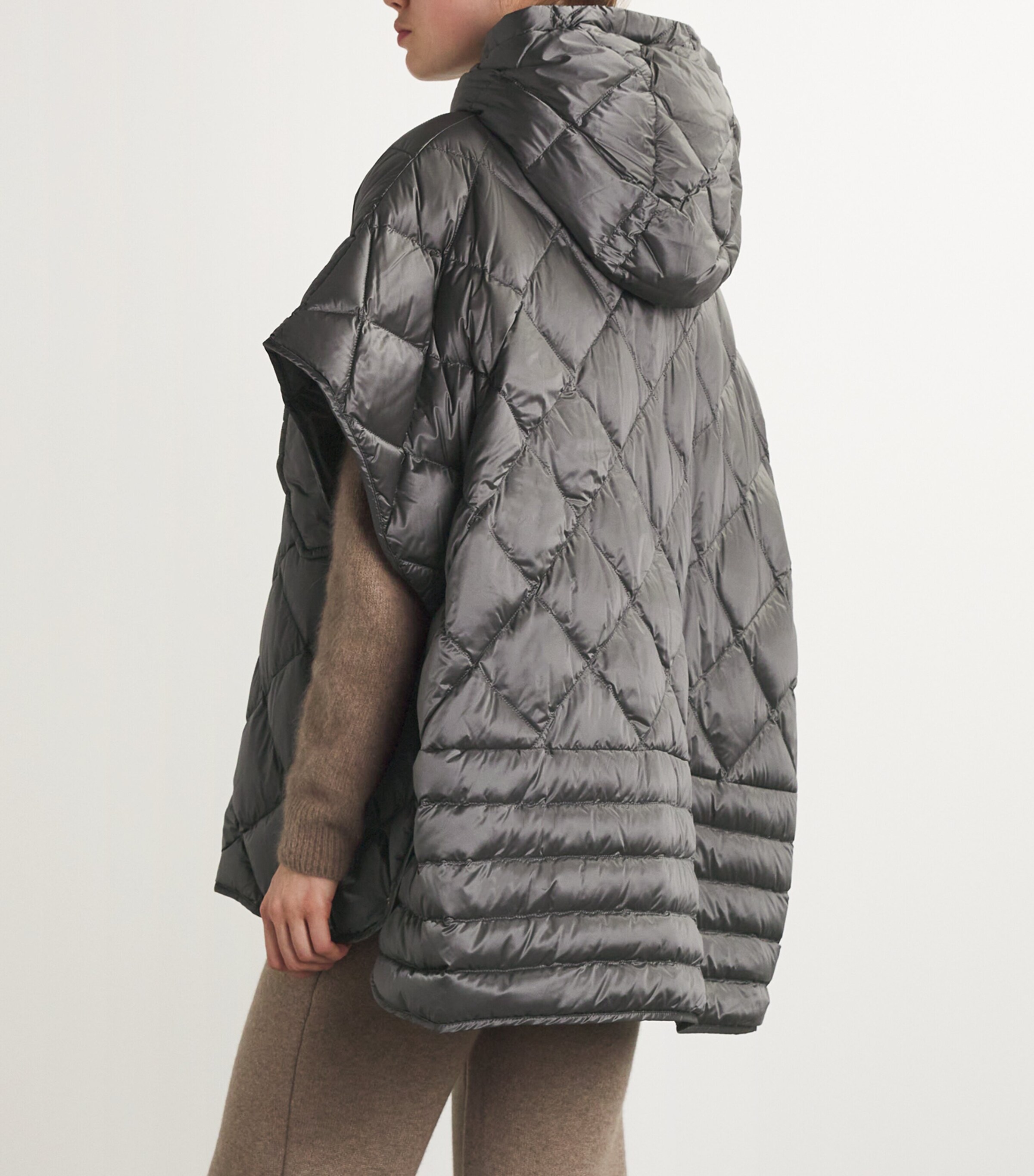 Max Mara Womens The Cube Quilted Jacket Medium Grey Image 4