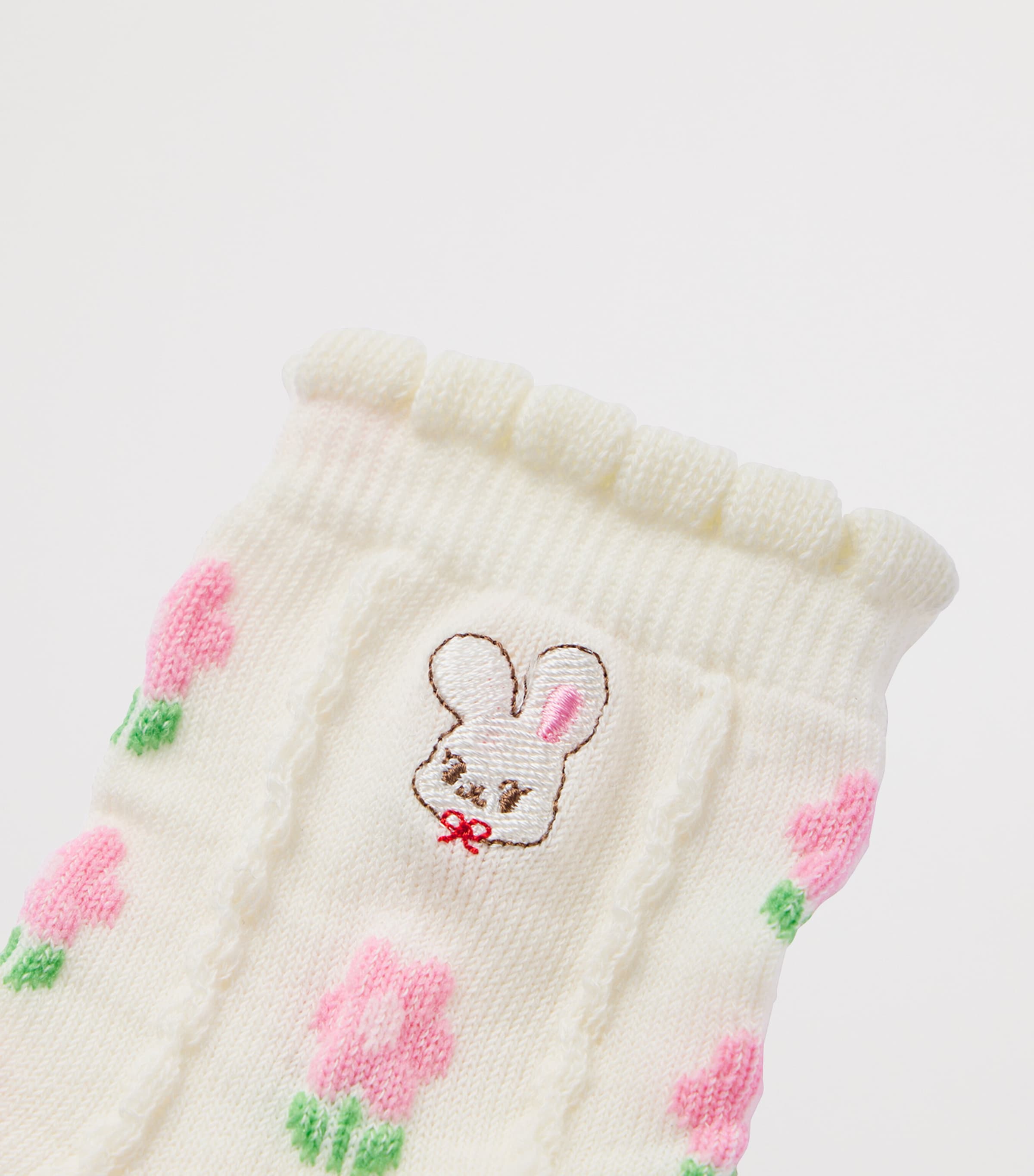 Miki House Floral Chieco Saku Frill Socks Image 5