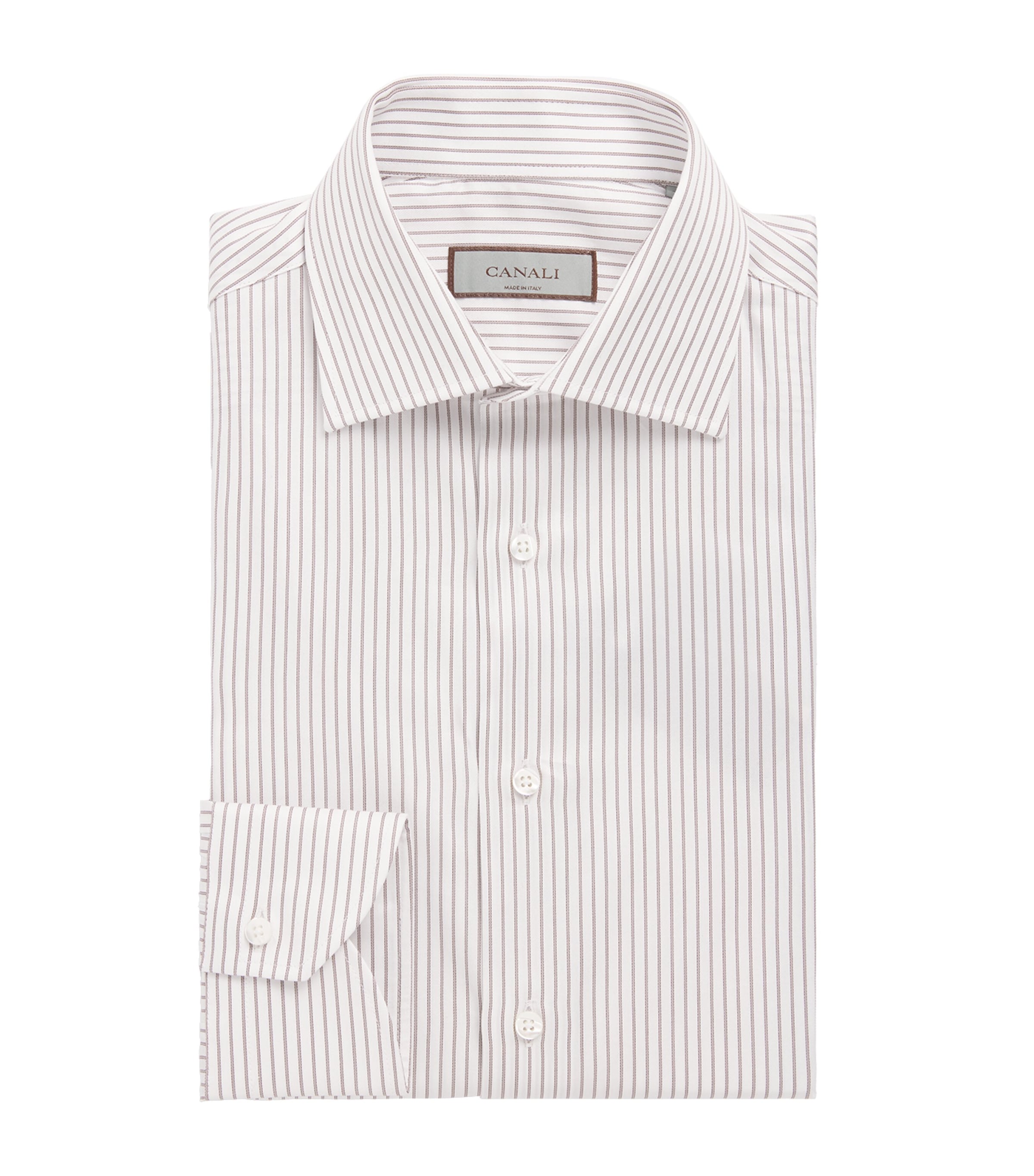 Canali Mens Cotton Stripe Shirt Image 1