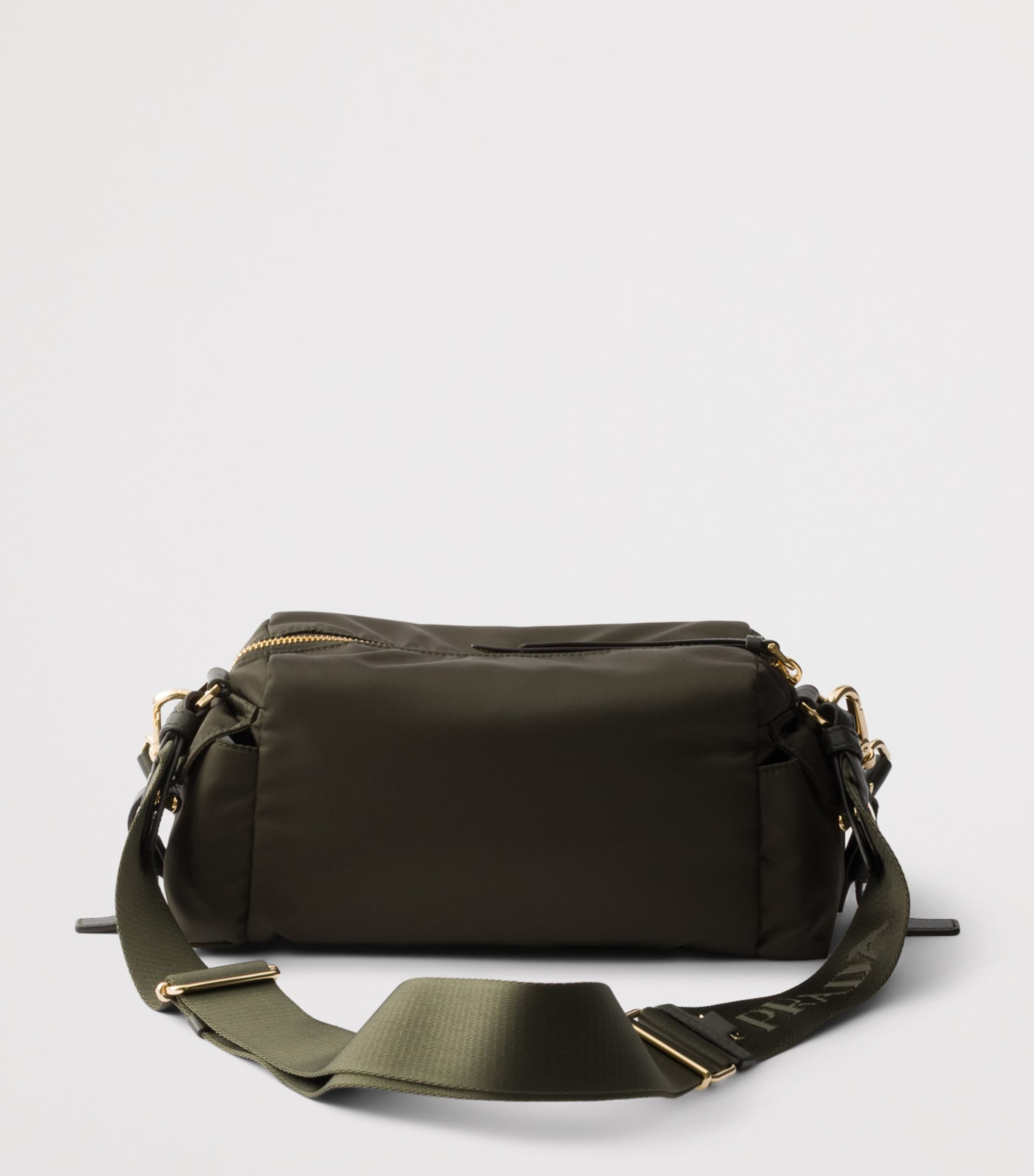 Prada Small Re-Nylon and Leather Explore Shoulder Bag Green Image 3