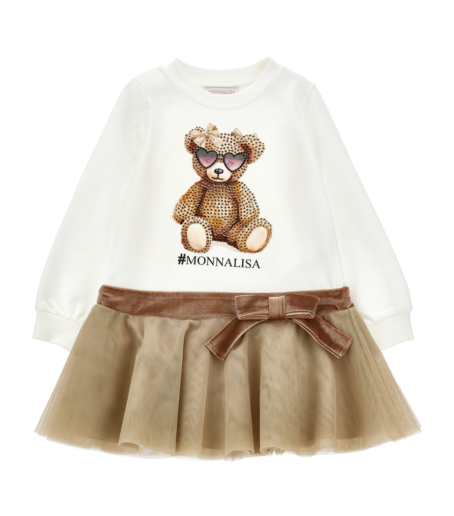 Embellished Teddy Bear Dress (2-12 Years) PANNA/ECRU Image 1