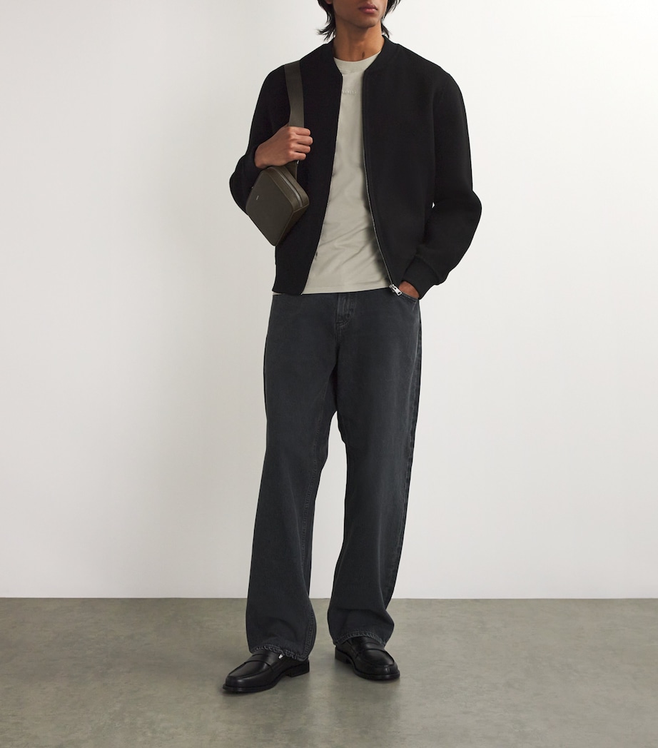 Wool-Blend Bomber Jacket BLACK Image 2