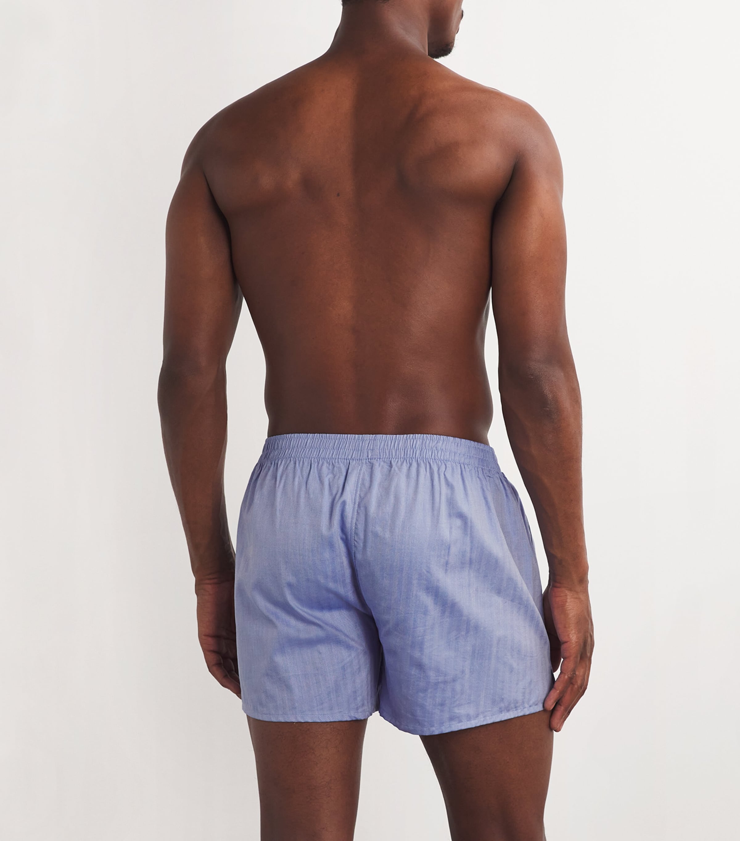 Falke Mens Cotton Boxer Shorts Blue Image 3